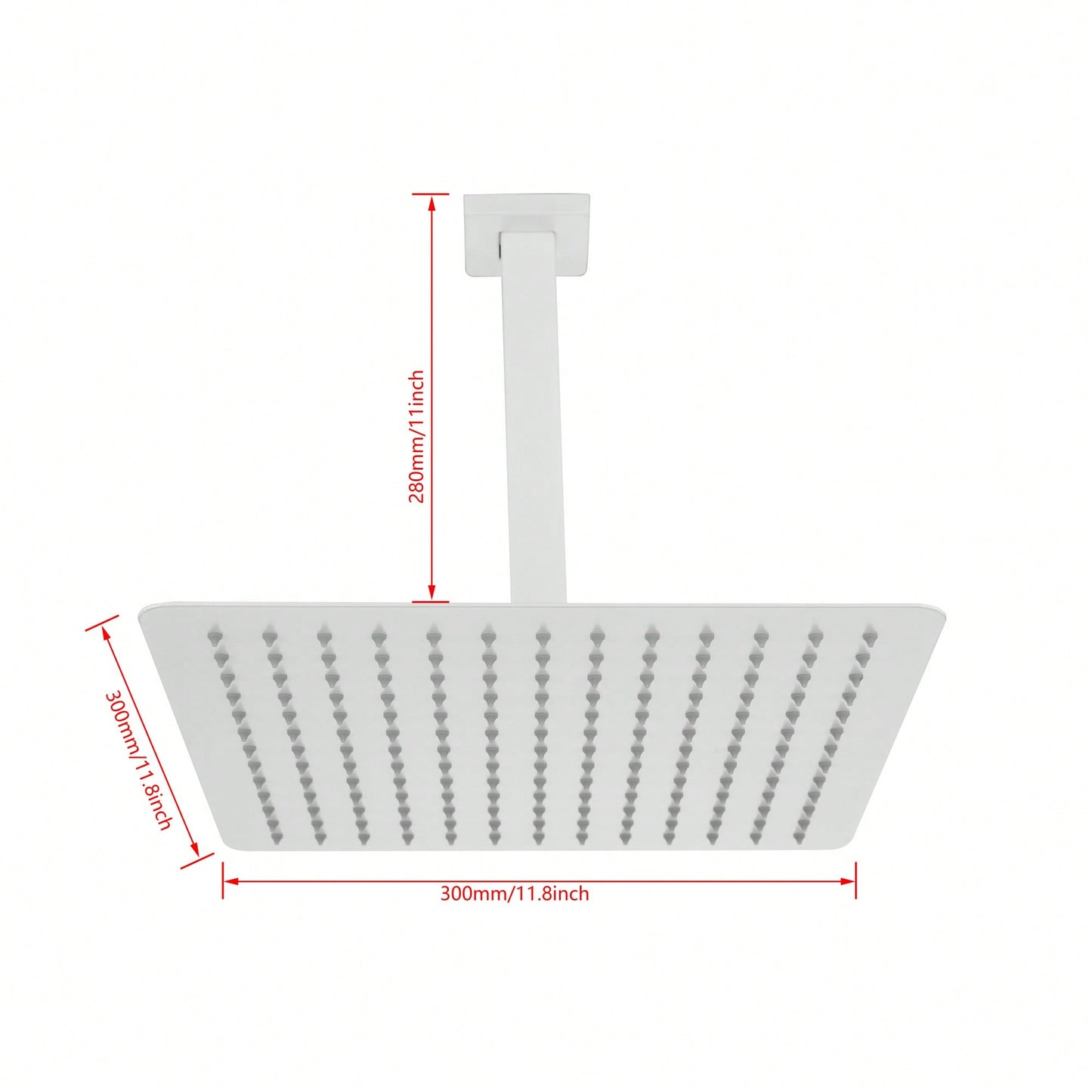 Premium Large Rainfall Shower Head In 304 Stainless Steel - Ideal Bathroom Upgrade
