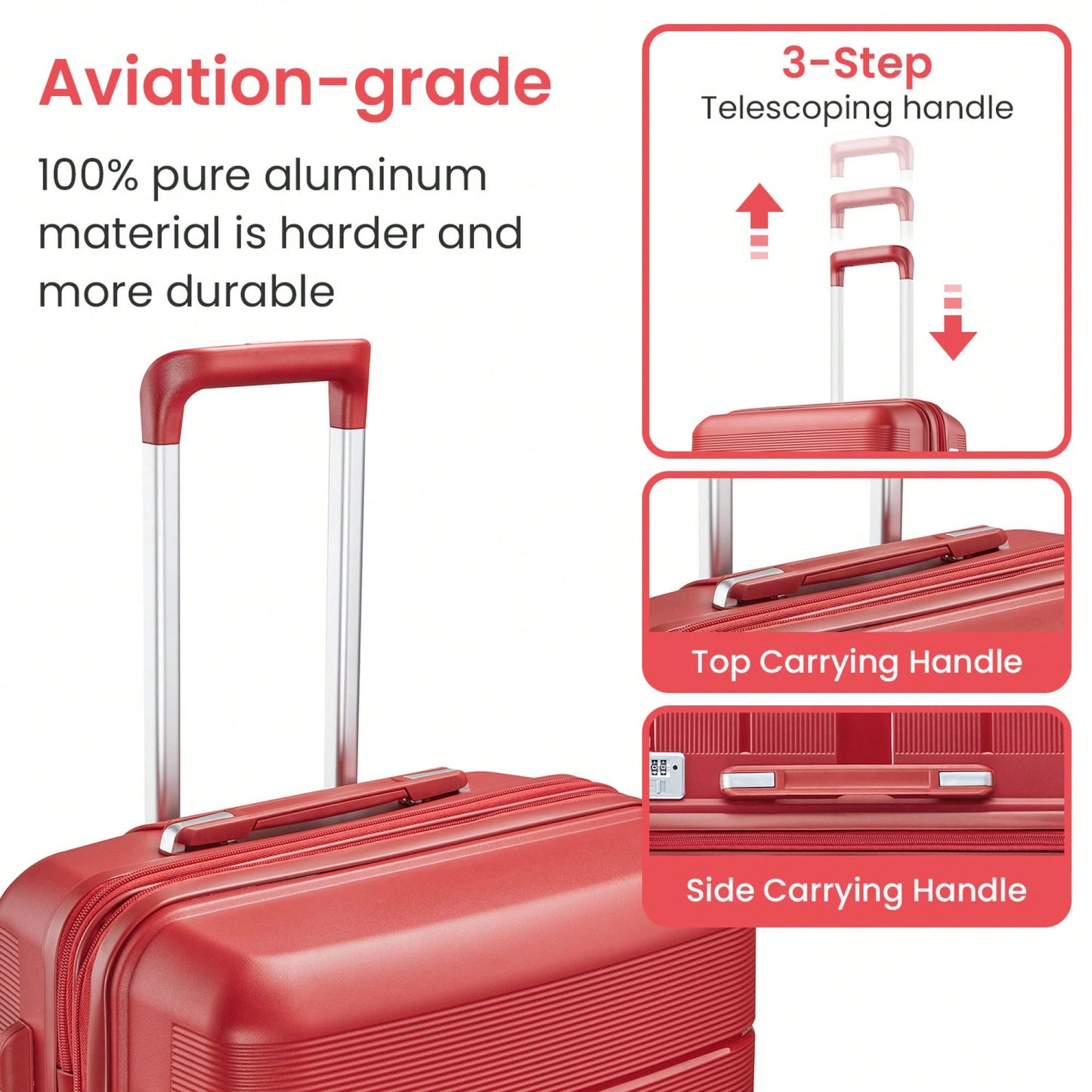 4-Piece Lightweight & Durable Expandable Luggage Set (14"/20"/24"/28") - Perfect For Travel And Adventure