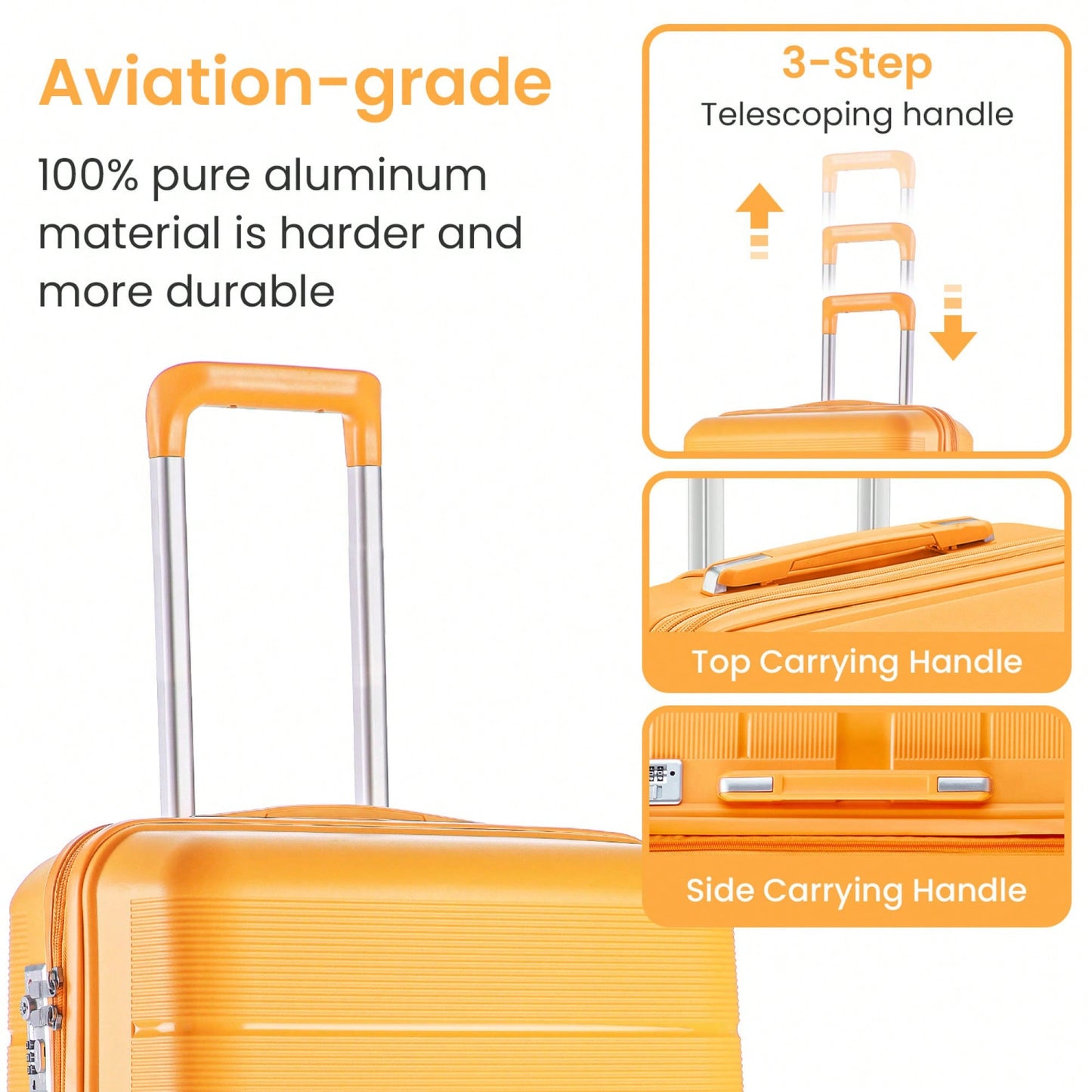4-Piece Lightweight & Durable Expandable Luggage Set (14"/20"/24"/28") - Perfect For Travel And Adventure