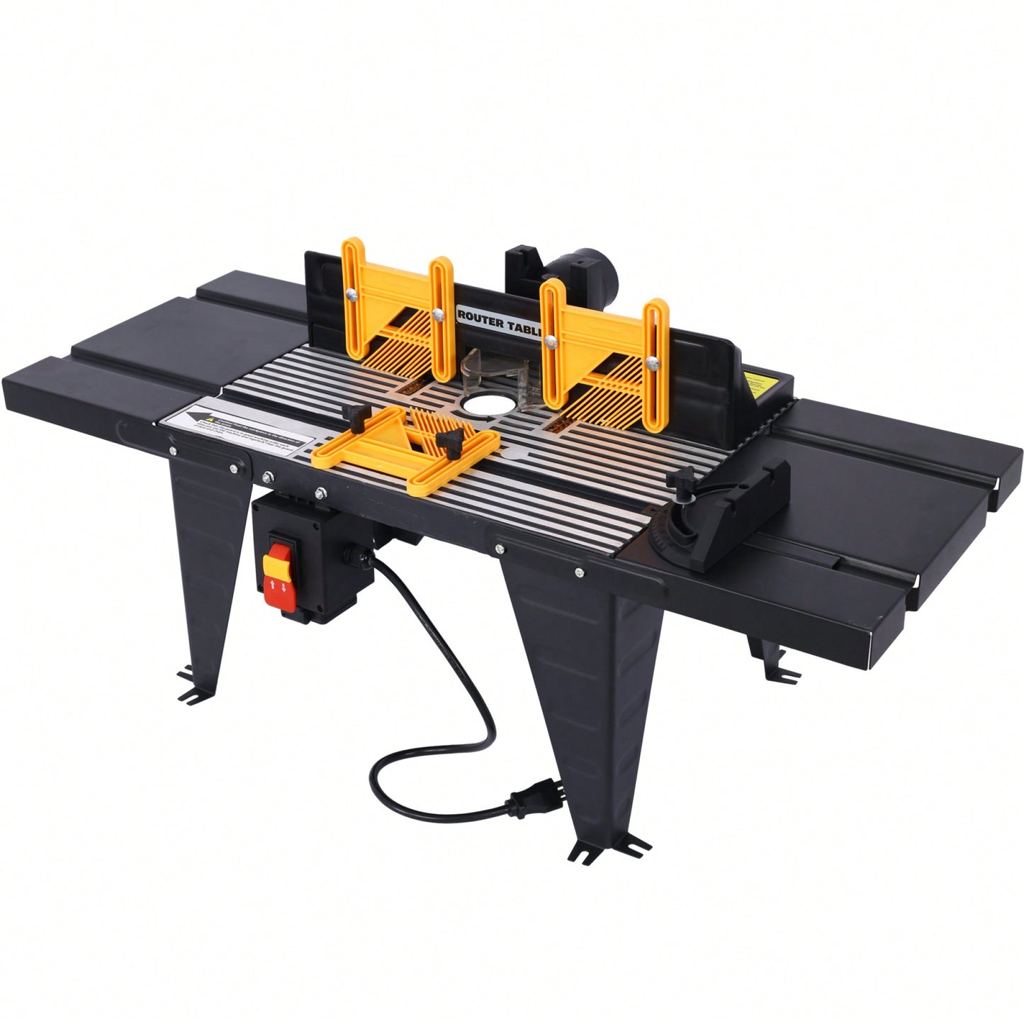 Precision Electric Router Table For Woodworking Projects - Versatile Benchtop Tool In Sleek Black Finish