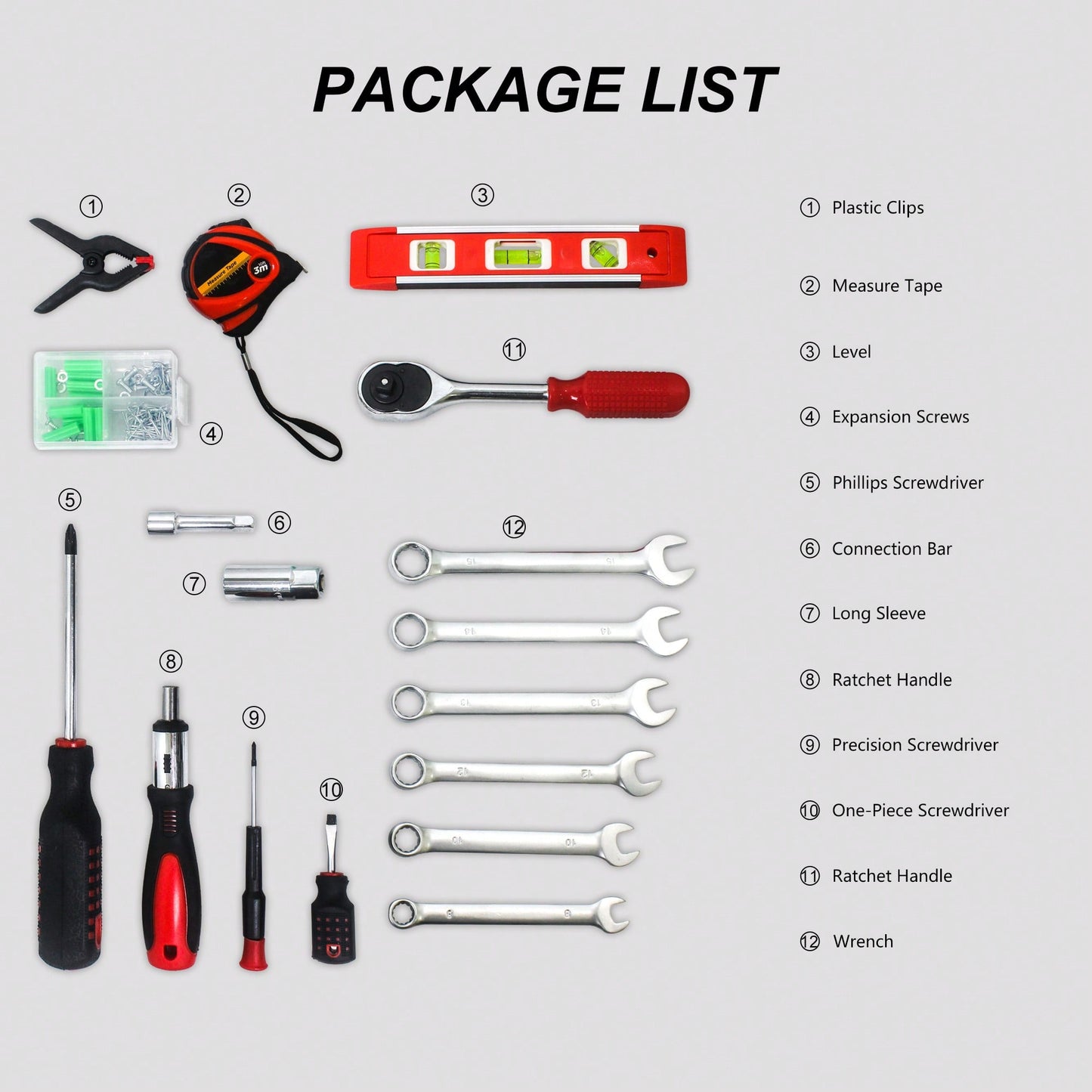 Comprehensive 238-Piece Hand Tool Set With Sturdy Tool Box For Home And Workshop Use