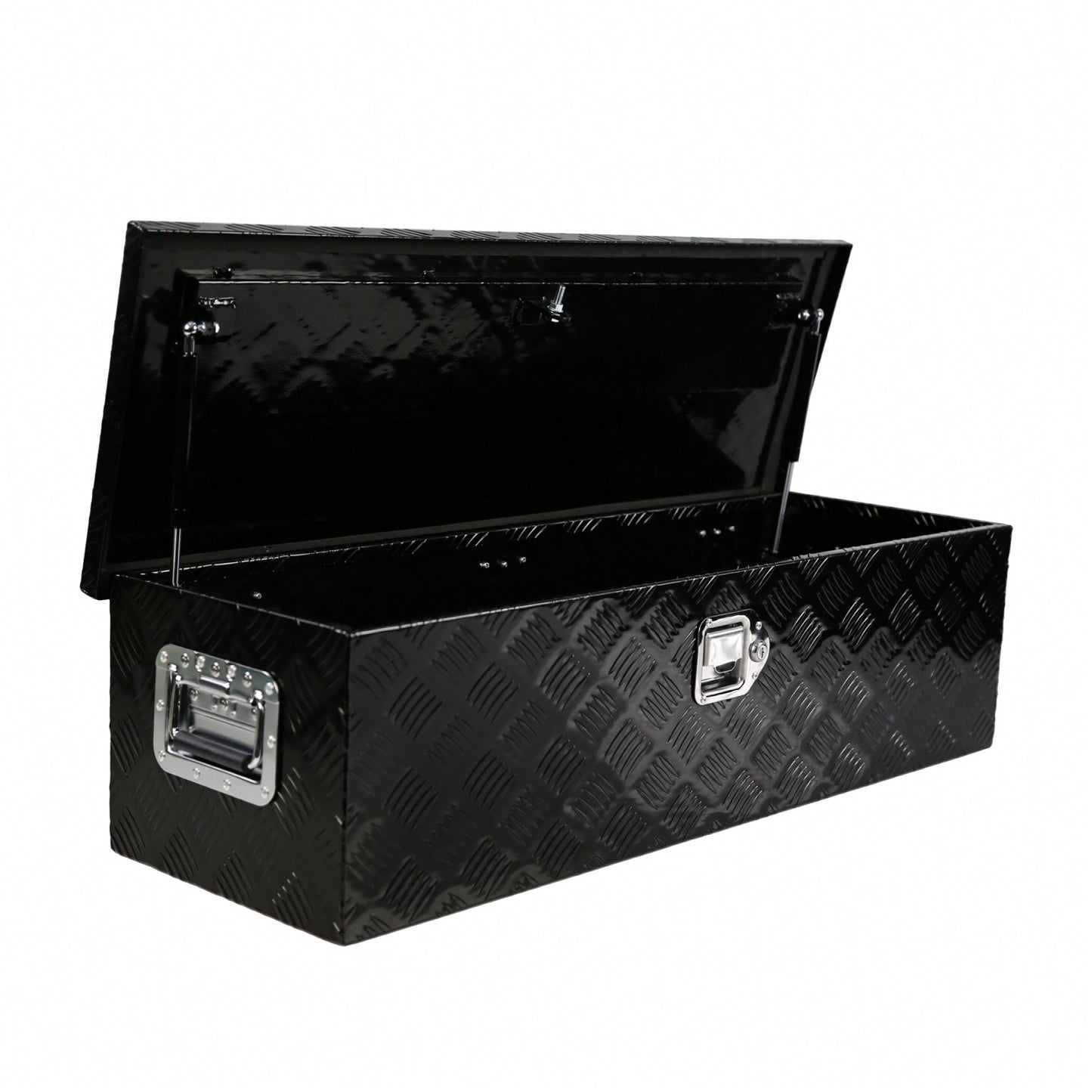Heavy-Duty 39 Inch Aluminum Truck Tool Box with Gas Strut Locking System for Trailers and Pickups