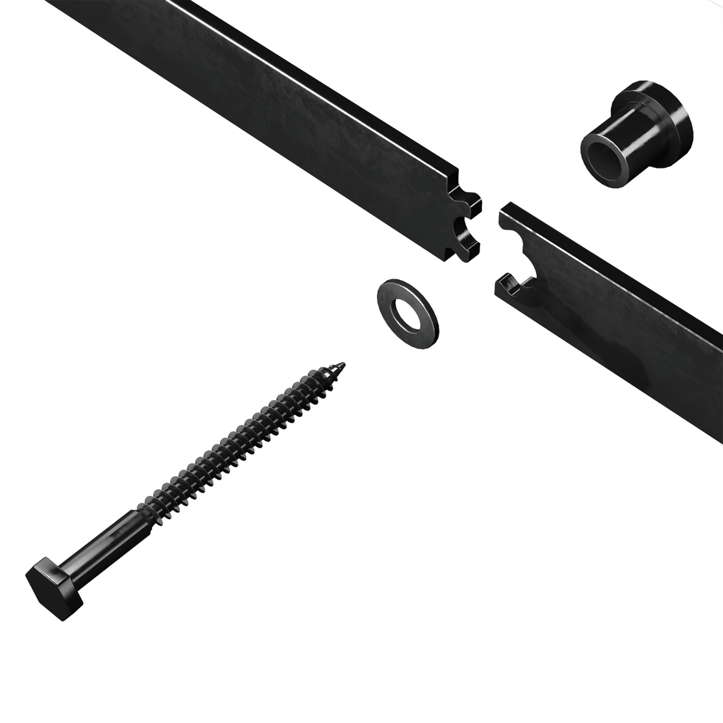 Heavy Duty 6.6FT Sliding Barn Door Hardware Kit for 24-36 Inch Doors with Adjustable Floor Guide and Smooth Operation