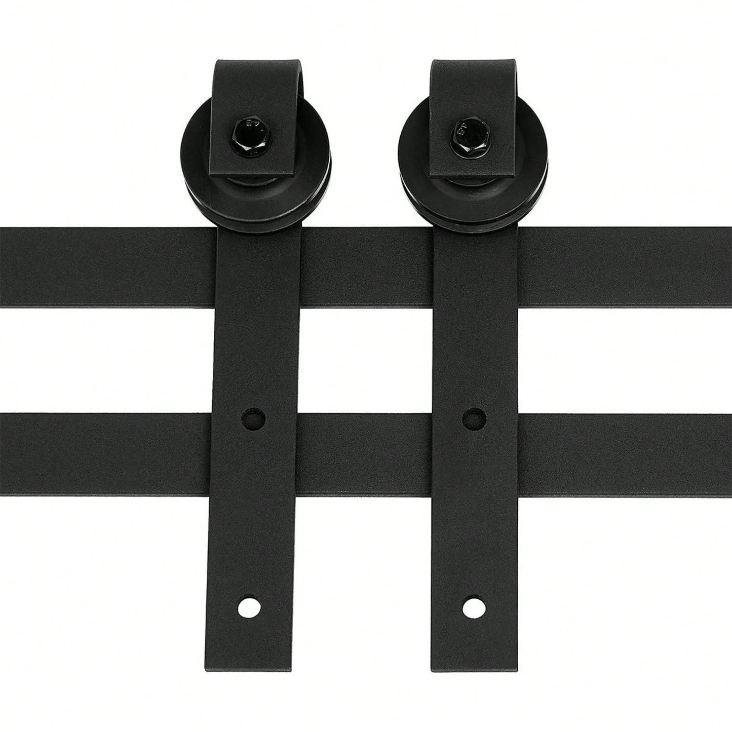 Heavy Duty 6.6FT Sliding Barn Door Hardware Kit for 24-36 Inch Doors with Adjustable Floor Guide and Smooth Operation