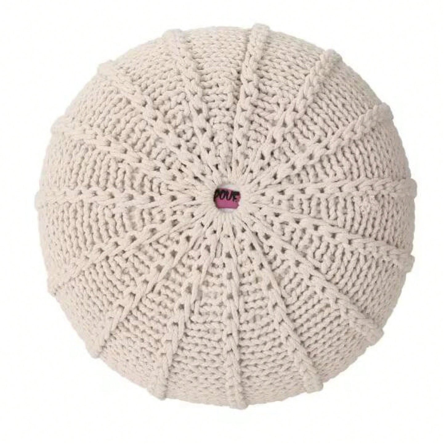 Cozy Handcrafted Knitted Pouf For Stylish Home Decor And Comfortable Seating