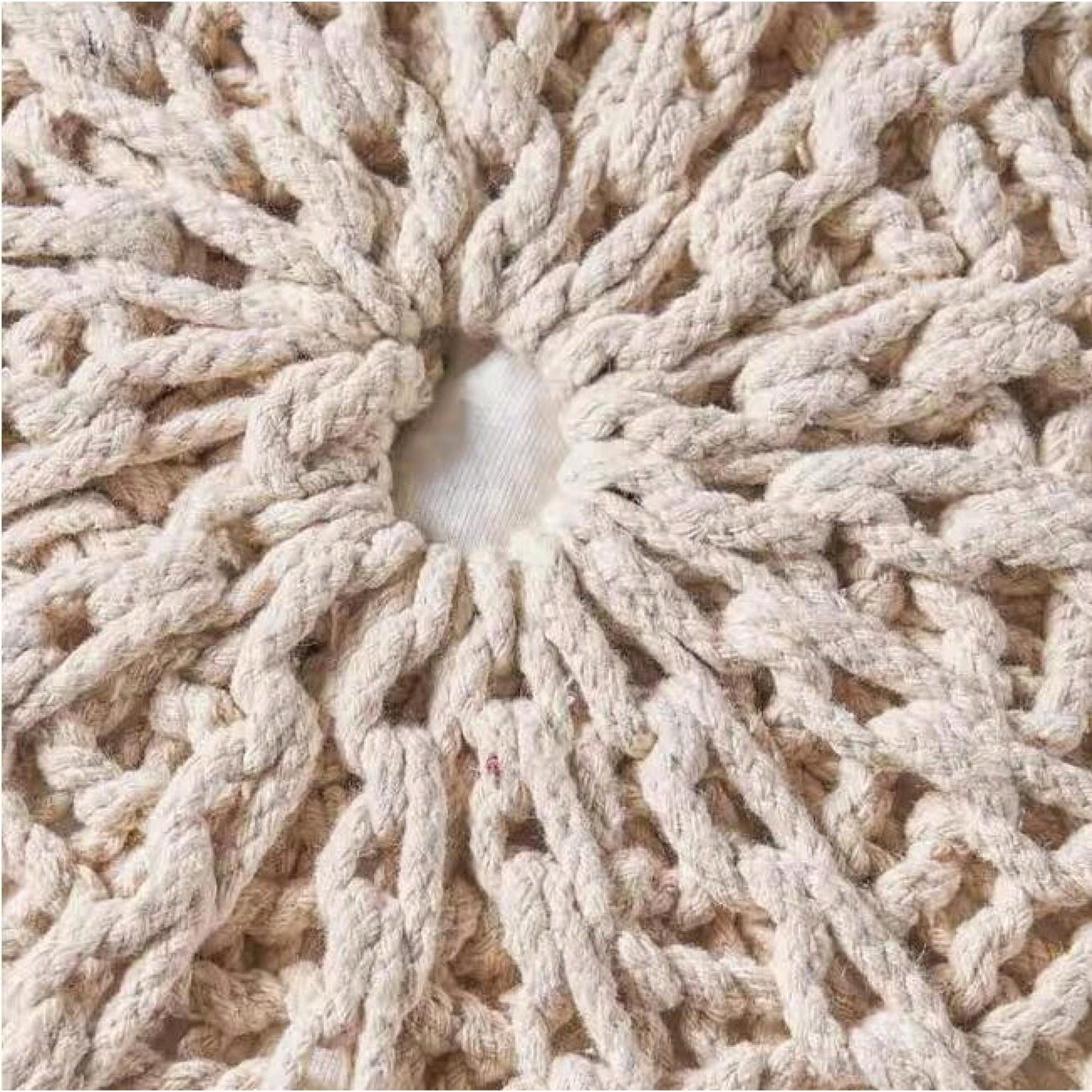Cozy Handcrafted Knitted Pouf For Stylish Home Decor And Comfortable Seating