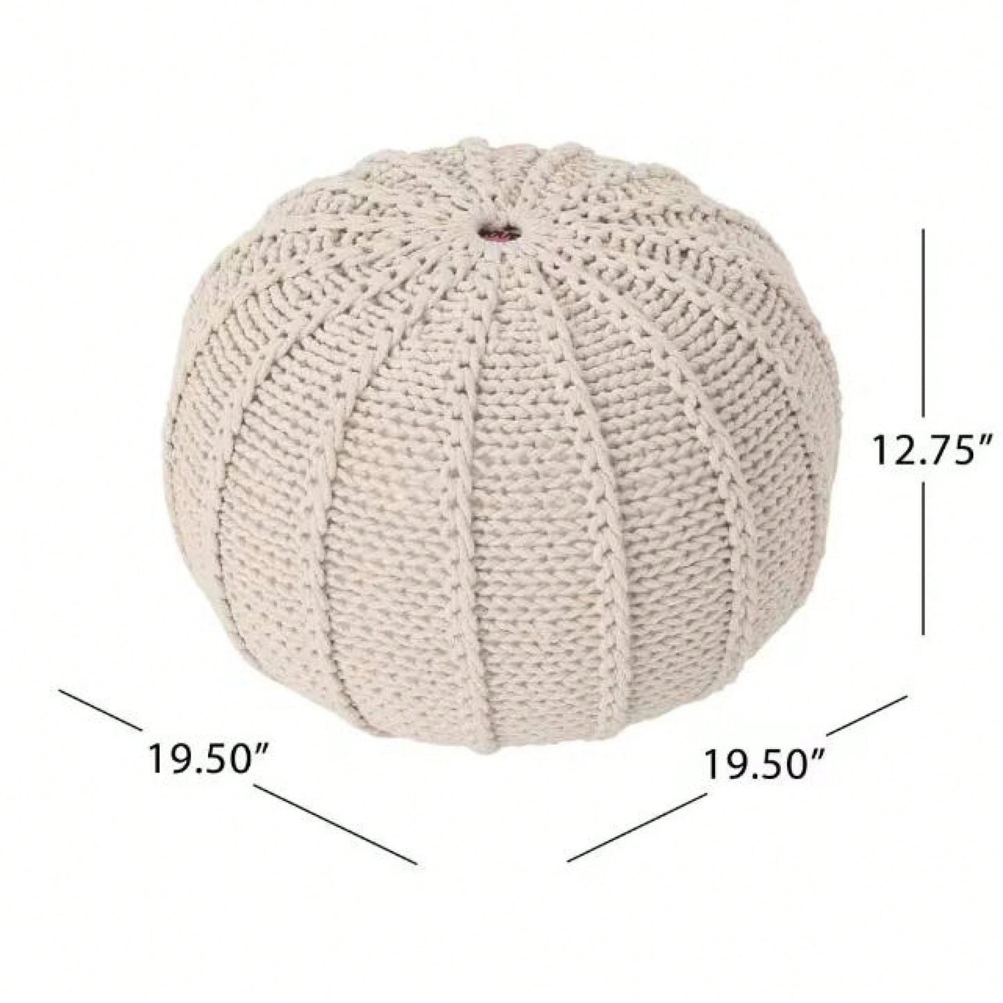 Cozy Handcrafted Knitted Pouf For Stylish Home Decor And Comfortable Seating