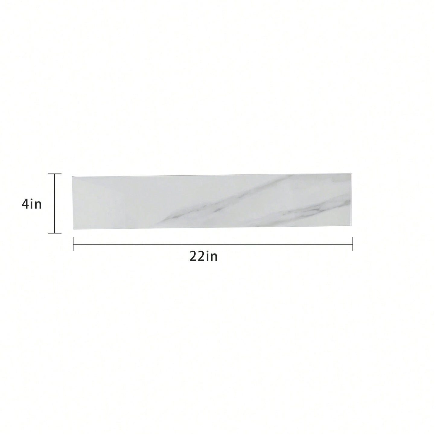 22-Inch Carrara White Bathroom Vanity Top With 4-Inch Backsplash - Elegant Design With Natural Veins