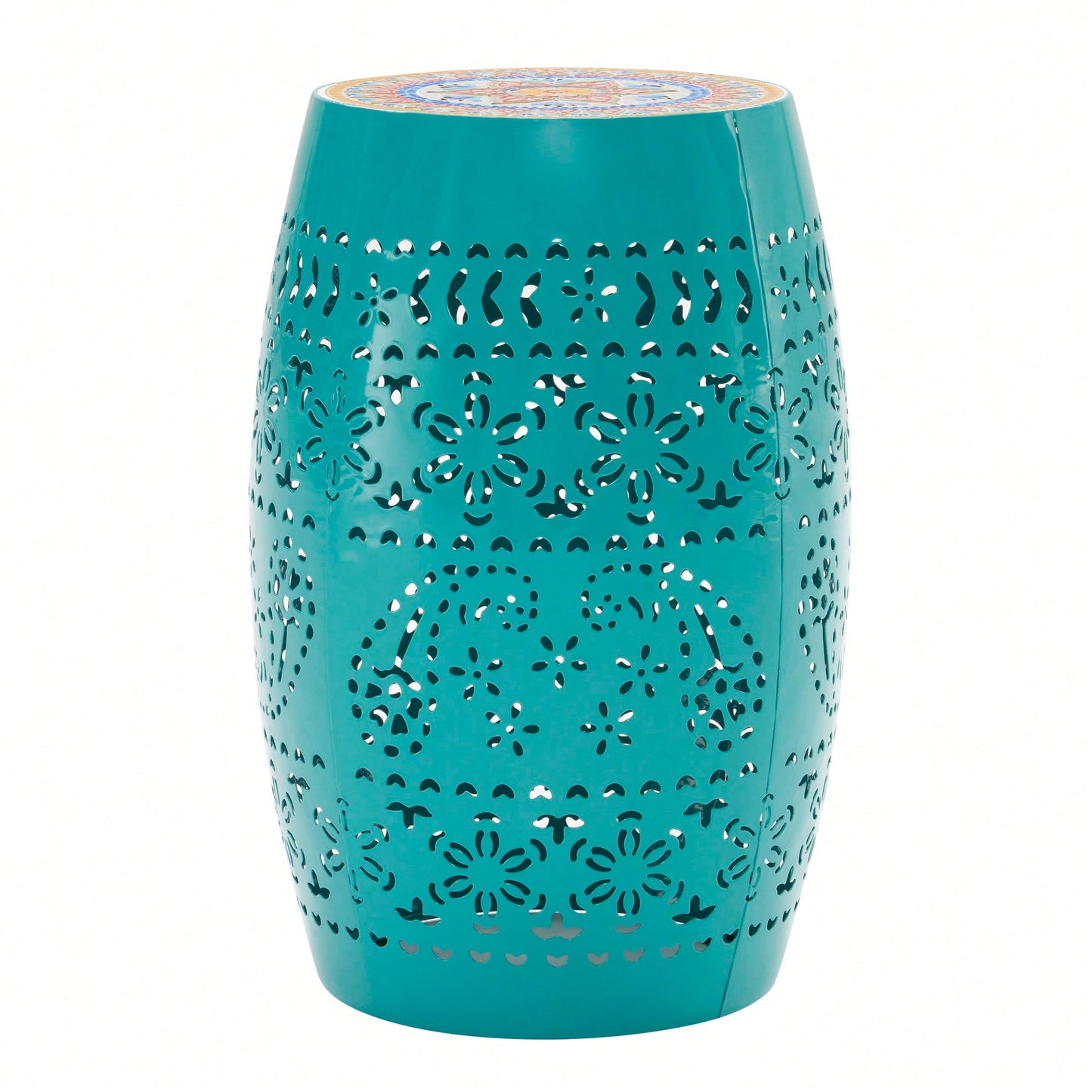 Teal 12-Inch Decorative Side Table - Stylish Accent Furniture For Any Room