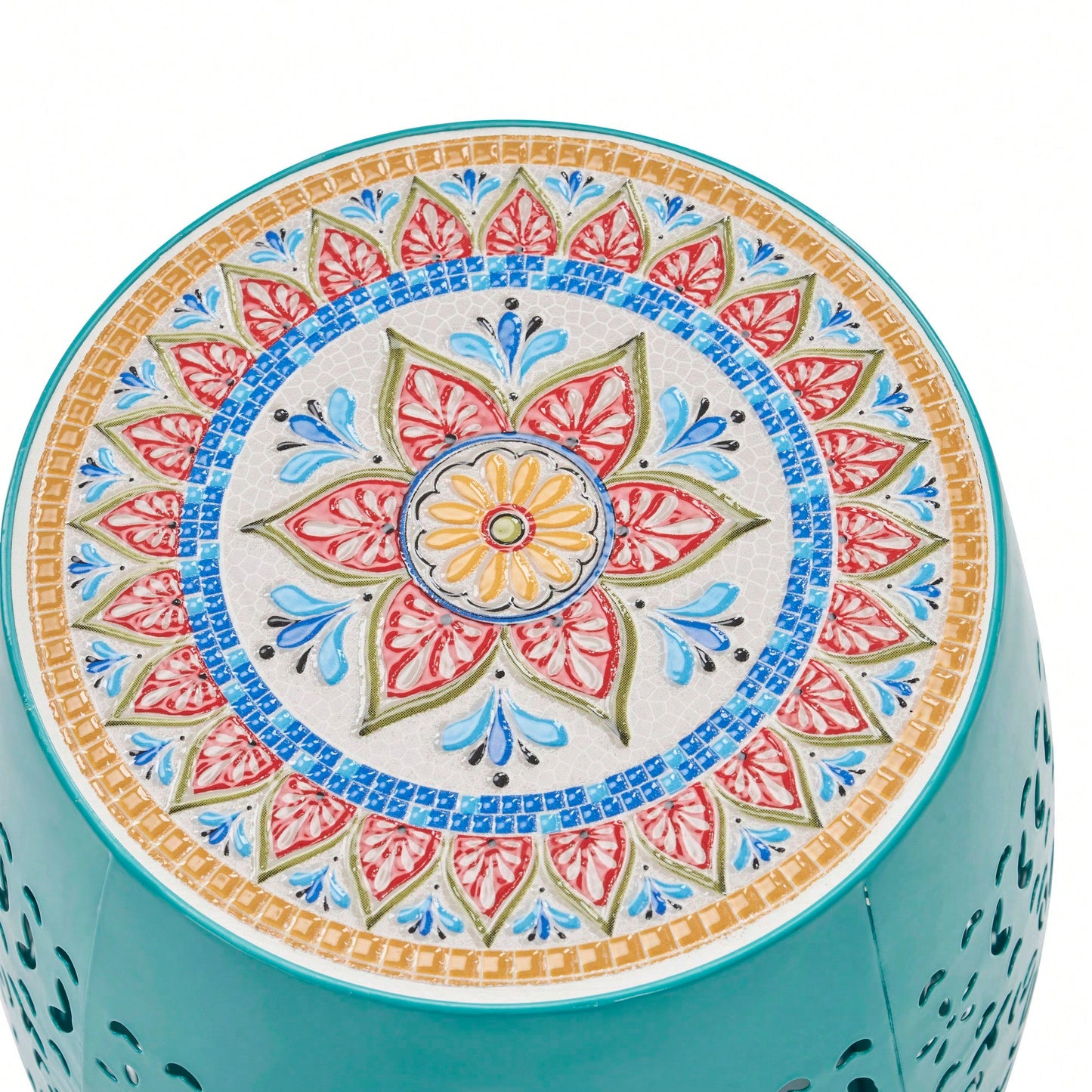 Teal 12-Inch Decorative Side Table - Stylish Accent Furniture For Any Room