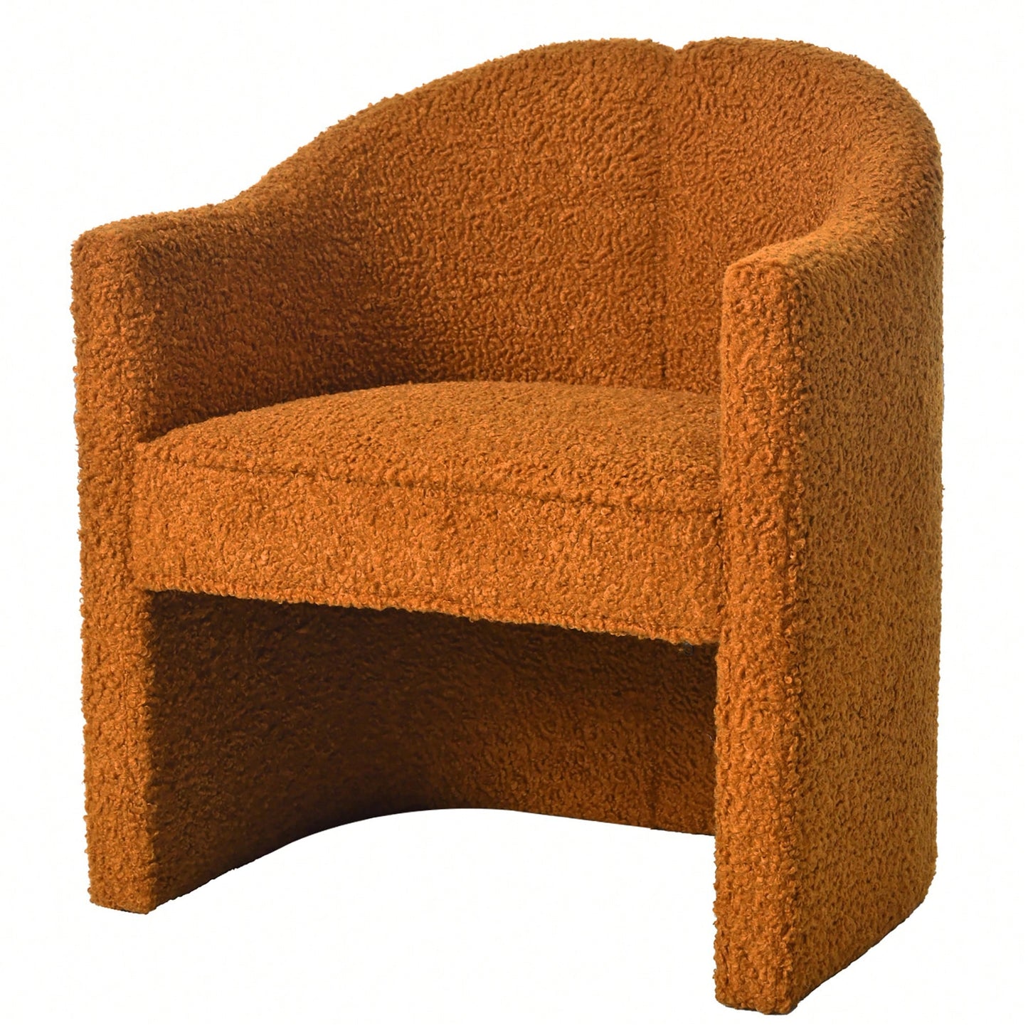 Stylish Curved Accent Chair With Comforting Embrace - Versatile Decorative Seating For Living Room, Bedroom, And Study