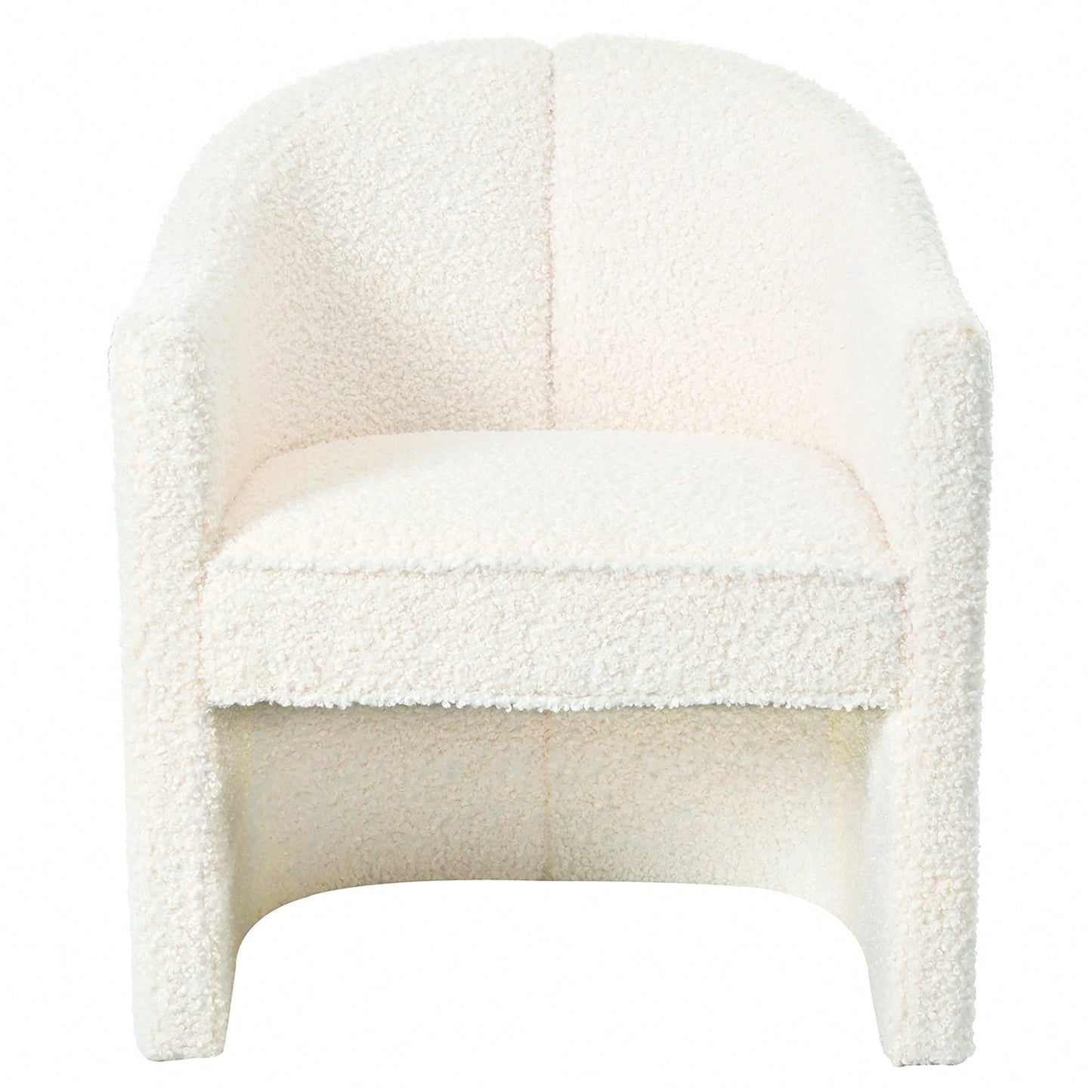 Stylish Curved Accent Chair With Comforting Embrace - Versatile Decorative Seating For Living Room, Bedroom, And Study