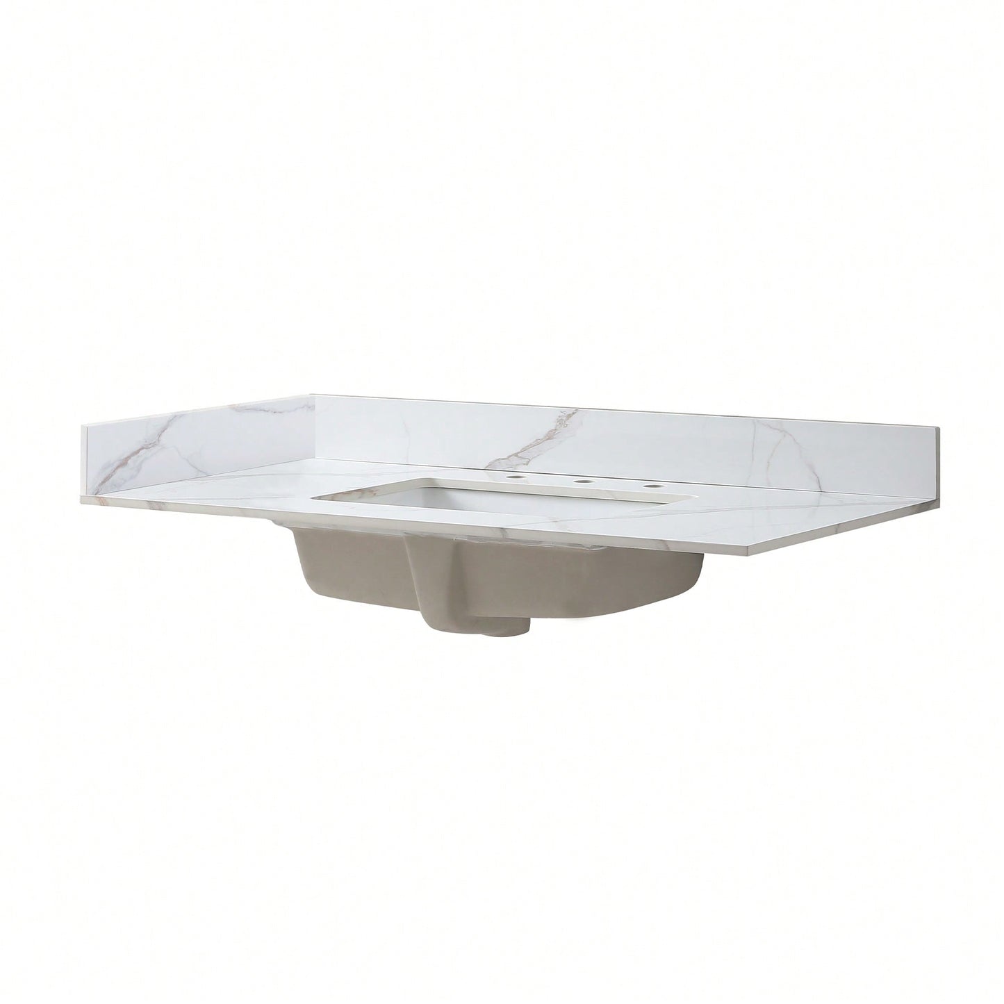 Elegant Carrara Gold Vanity Top Side Splash For Enhanced Bathroom Aesthetics