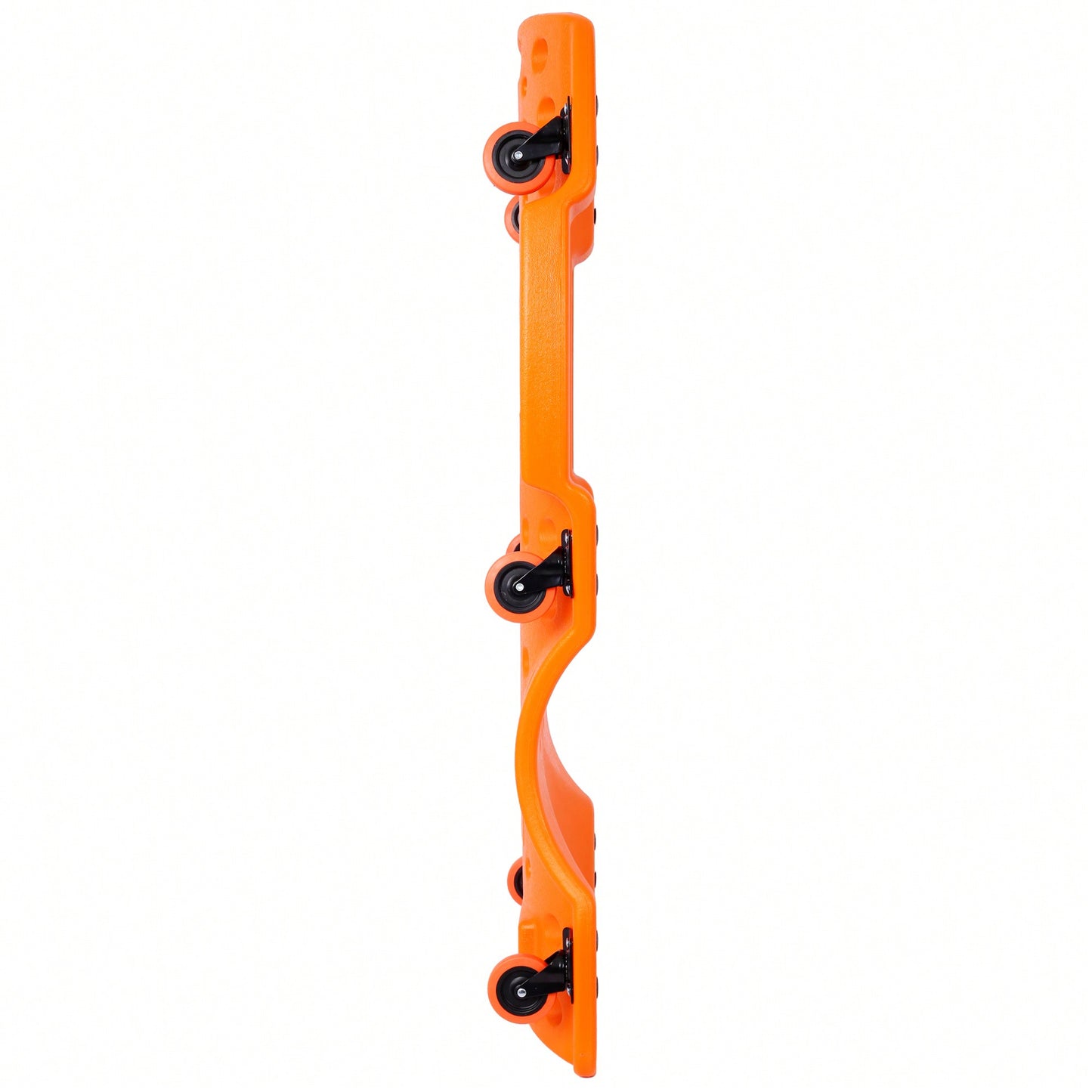 Ergonomic 48-Inch Plastic Creeper With Padded Headrest And Dual Tool Trays - 440 Lbs Capacity, Orange