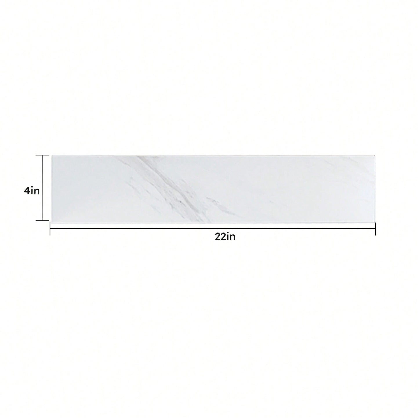 Elegant 22-Inch Vanity Top With 4" Sidesplash And Backsplash In Bianco Carrara Venato For Stunning Bathroom Upgrades