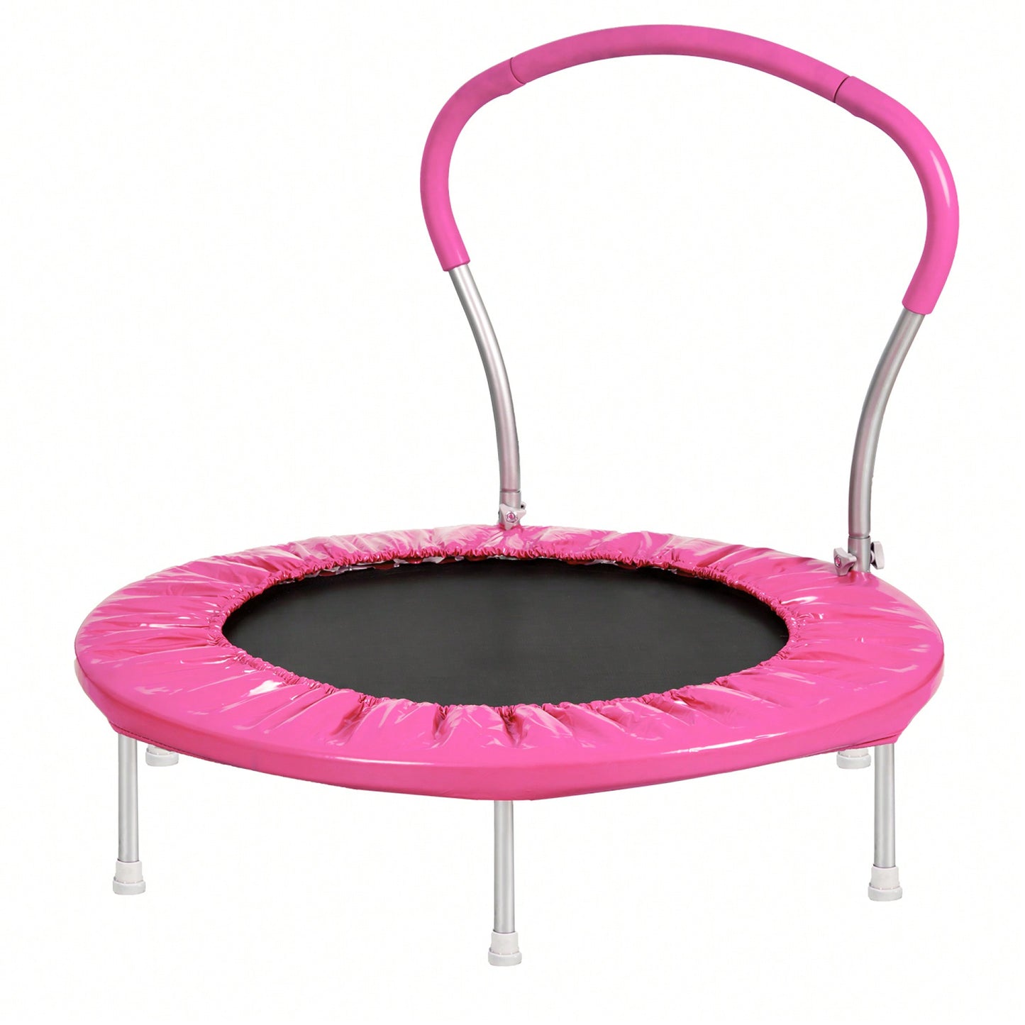 36" Trampoline With Safety Handle - Durable Metal Frame For Fun And Fitness