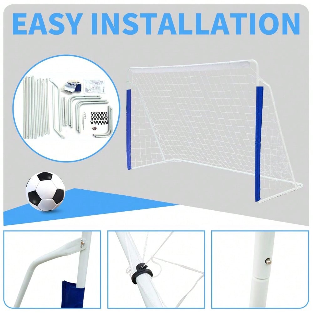 Portable Youth Soccer Goal For Backyard Play - 8x5 FT With Net