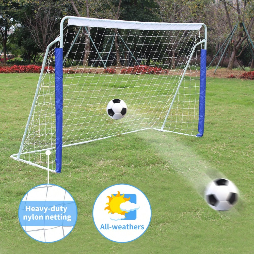 Portable Youth Soccer Goal For Backyard Play - 8x5 FT With Net