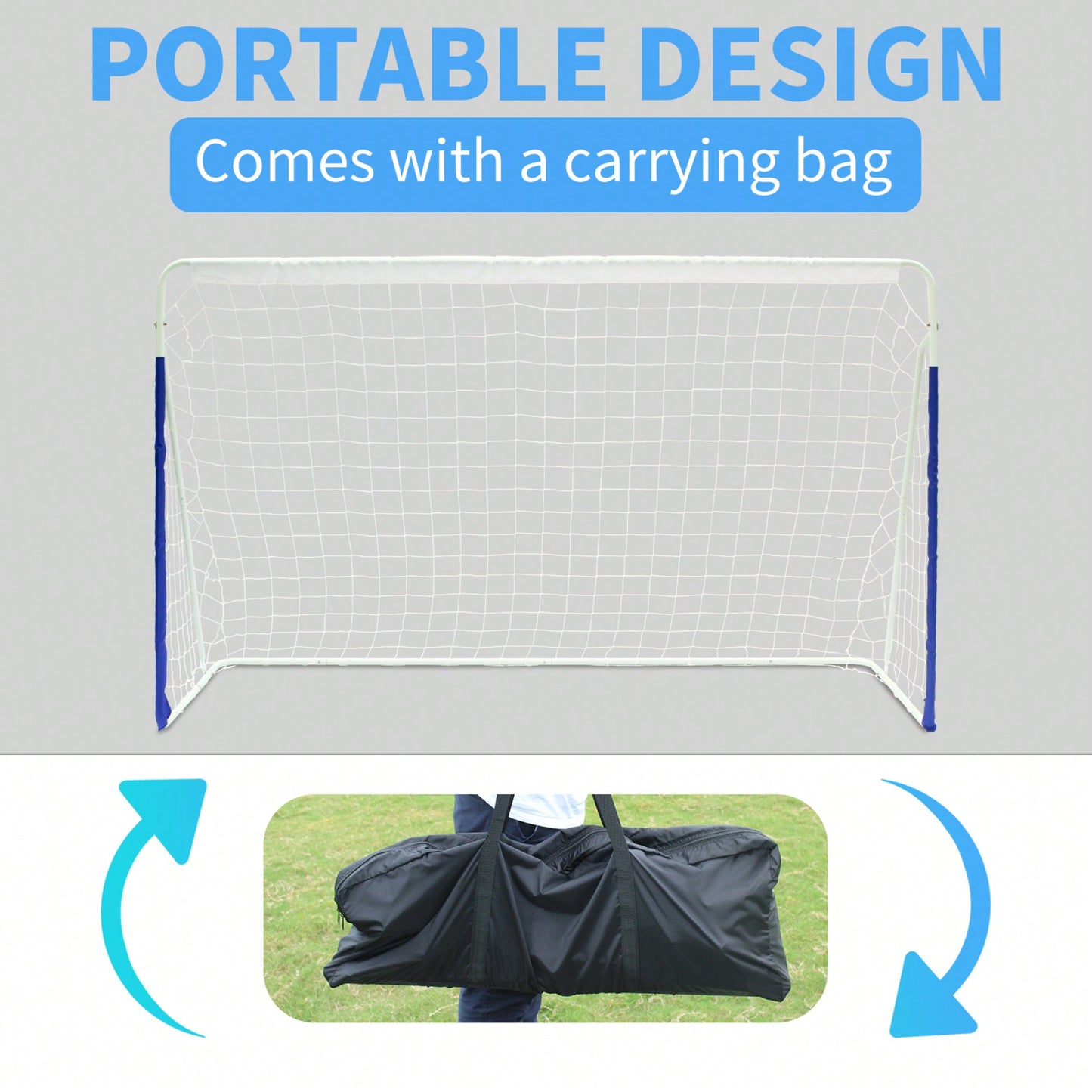 Portable Youth Soccer Goal For Backyard Play - 8x5 FT With Net