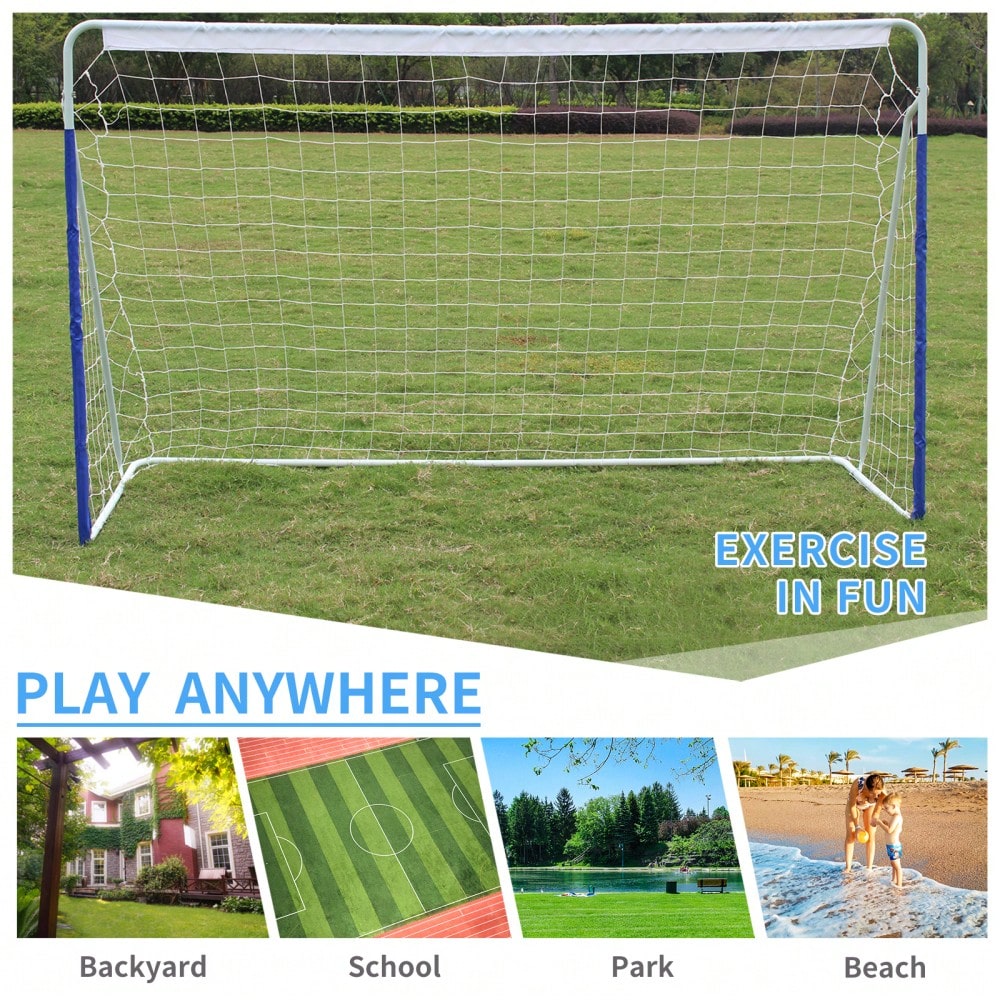 Portable Youth Soccer Goal For Backyard Play - 8x5 FT With Net