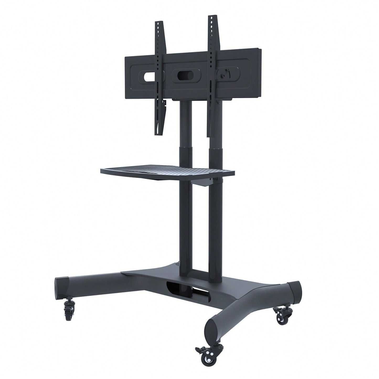 Universal Height Adjustable Swivel TV Stand For 32-80 Inch TVs - Tiltable Table Top Mount, Supports Max VESA 600x400mm, Sleek Black Design