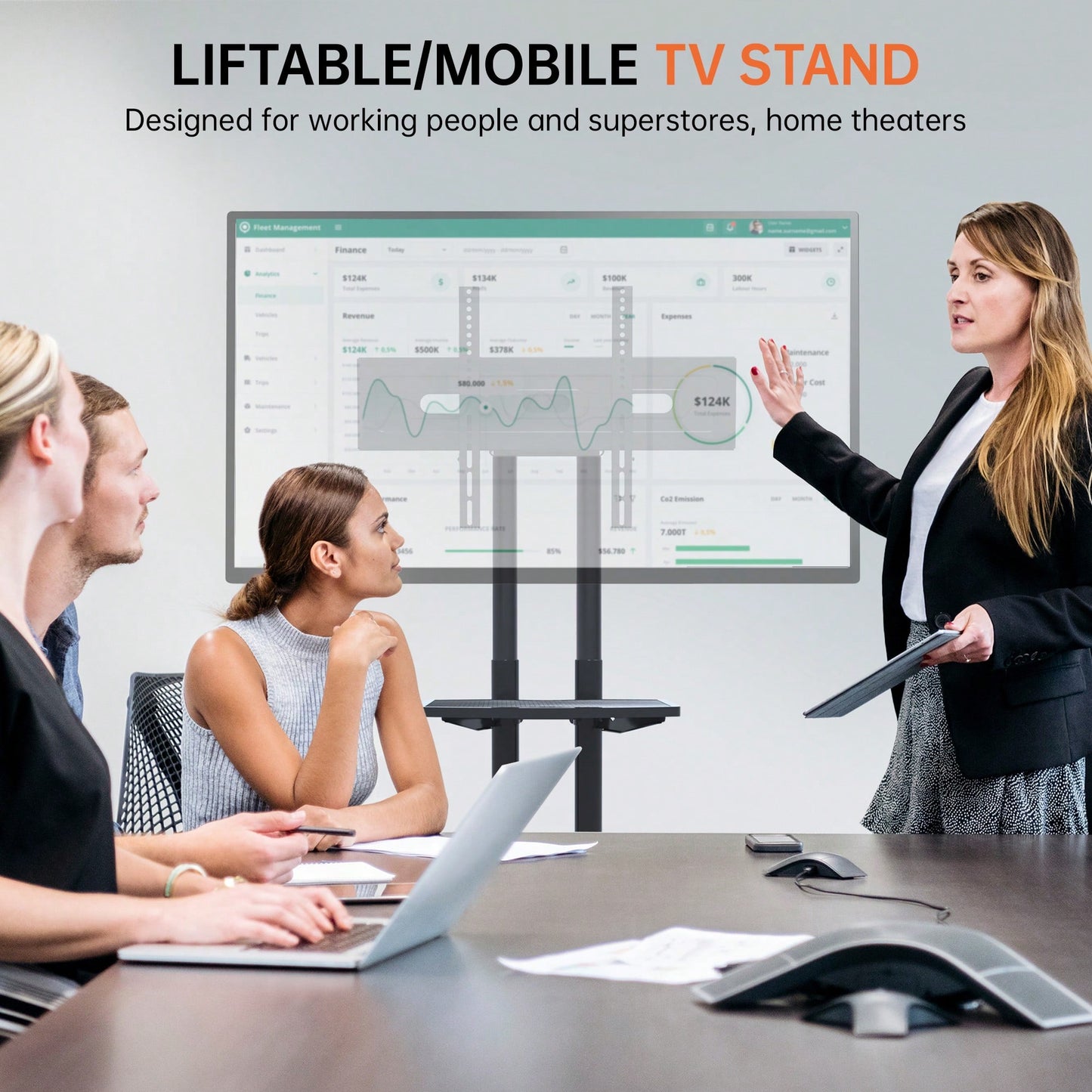 Universal Height Adjustable Swivel TV Stand For 32-80 Inch TVs - Tiltable Table Top Mount, Supports Max VESA 600x400mm, Sleek Black Design