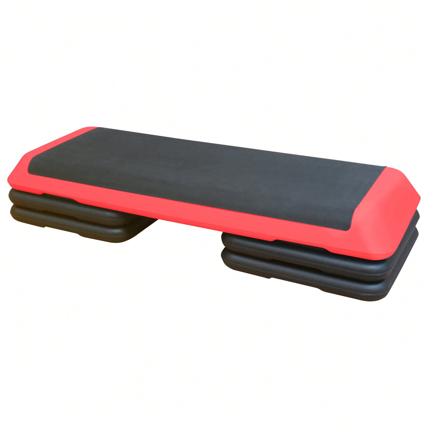 Adjustable Aerobic Step Platform With 4 Risers For Fitness And Exercise Training - Gray