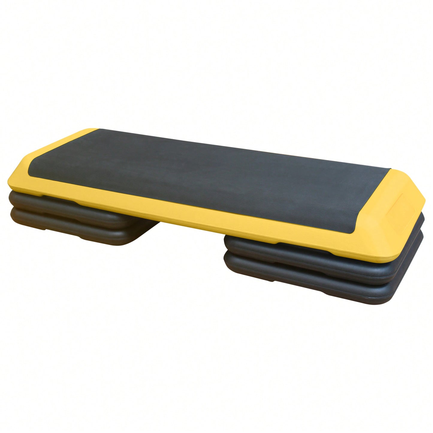 Adjustable Aerobic Step Platform With 4 Risers For Fitness And Exercise Training - Gray