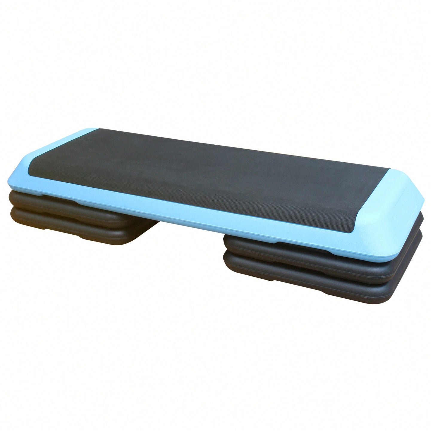 Adjustable Aerobic Step Platform With 4 Risers For Fitness And Exercise Training - Gray