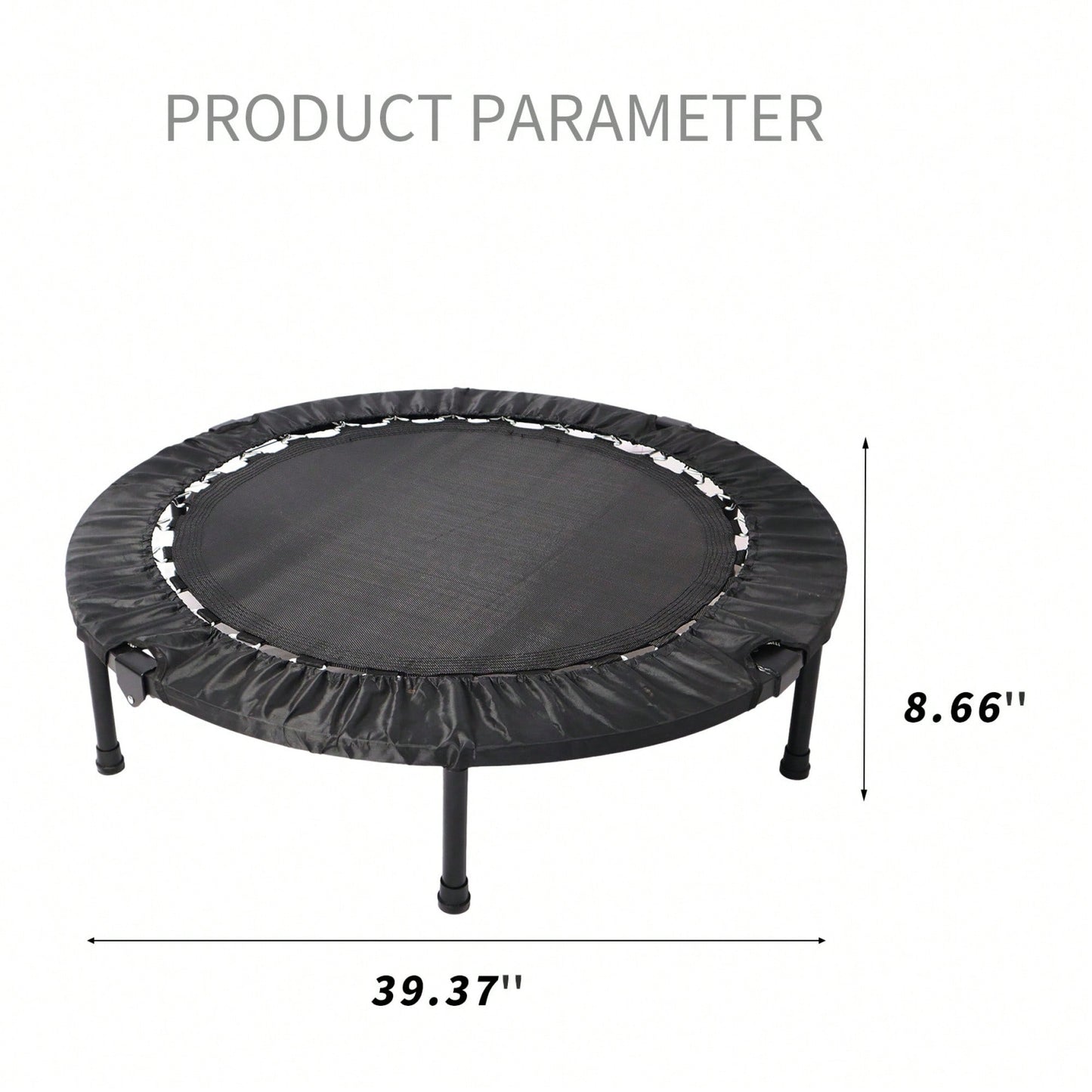 40-Inch Compact Exercise Trampoline For Adults And Kids - Improve Balance, Coordination, And Fitness Fun