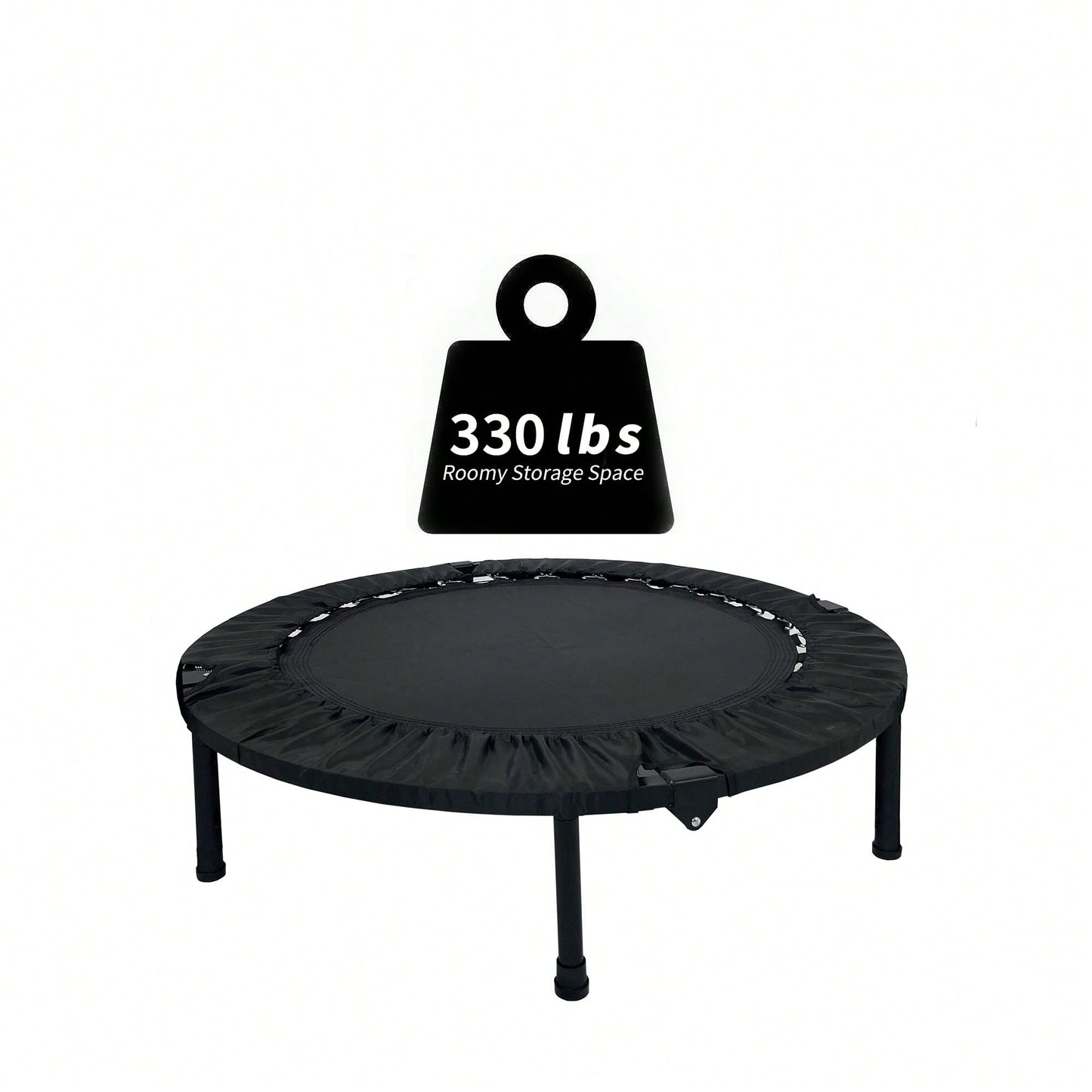 40-Inch Compact Exercise Trampoline For Adults And Kids - Improve Balance, Coordination, And Fitness Fun