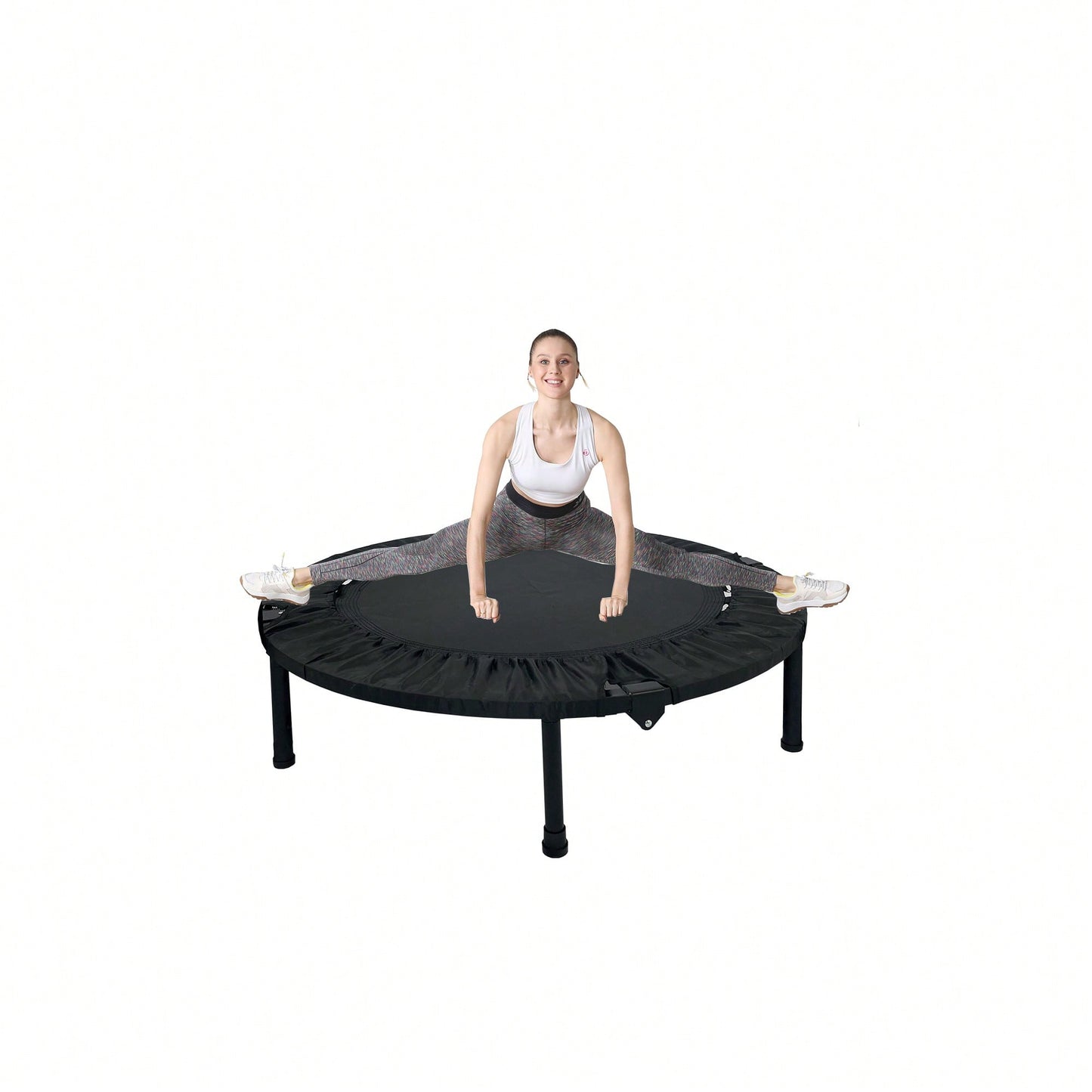 40-Inch Compact Exercise Trampoline For Adults And Kids - Improve Balance, Coordination, And Fitness Fun