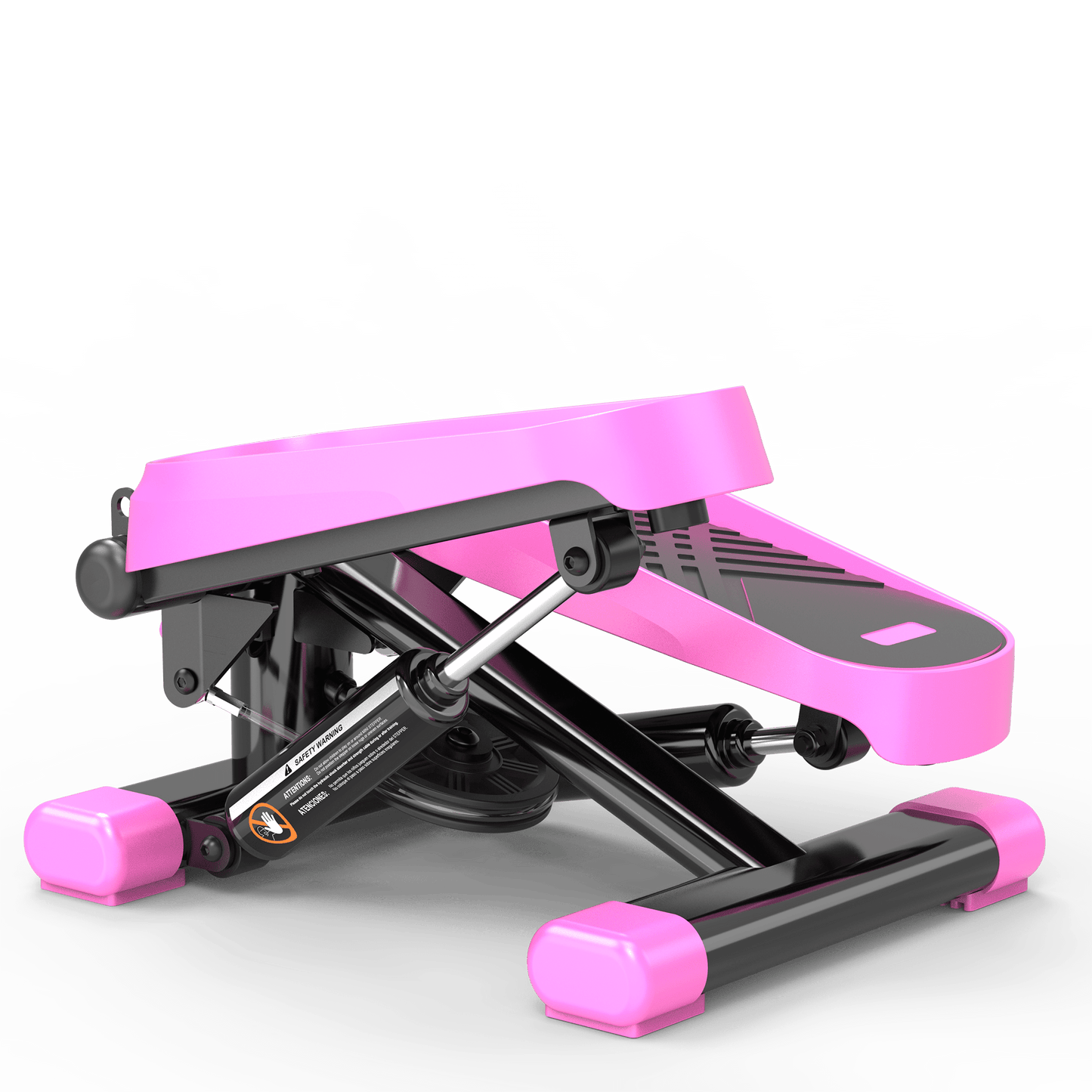 High-Capacity Mini Stepper For Home Office Workouts With Resistance Bands And LCD Monitor - Supports 330LBS