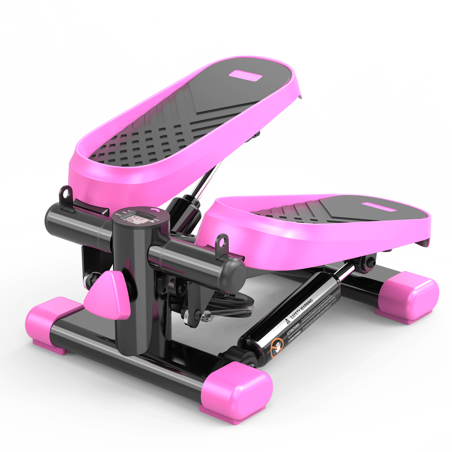 High-Capacity Mini Stepper For Home Office Workouts With Resistance Bands And LCD Monitor - Supports 330LBS