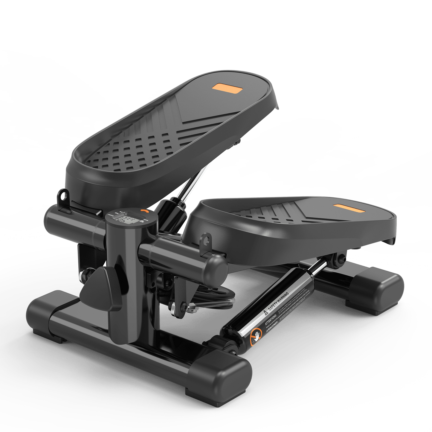 High-Capacity Mini Stepper For Home Office Workouts With Resistance Bands And LCD Monitor - Supports 330LBS