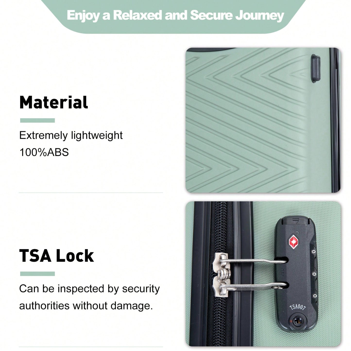 4-Piece Lightweight Hard Shell Luggage Set With Spinner Wheels, TSA Lock, 16/20/24/28 Inch - Sleek Black Travel Case