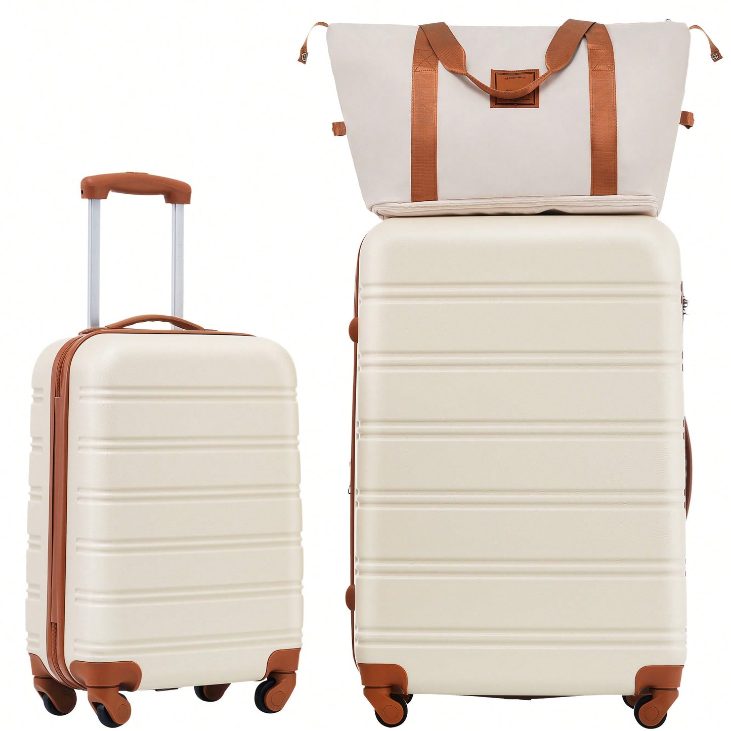 Lightweight 2-Piece Hardshell Luggage Set With Spinner Wheels And TSA Lock - 20" And 28" Suitcases For Effortless Travel