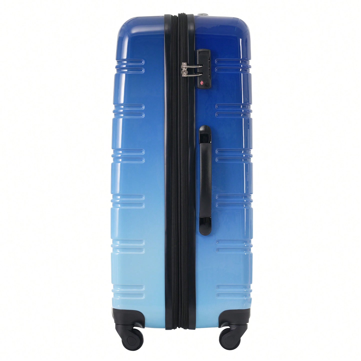 Gradient Color Lightweight Hardshell Luggage Set 3 Piece Spinner Suitcase with TSA Lock 20 24 28 Pink Yellow