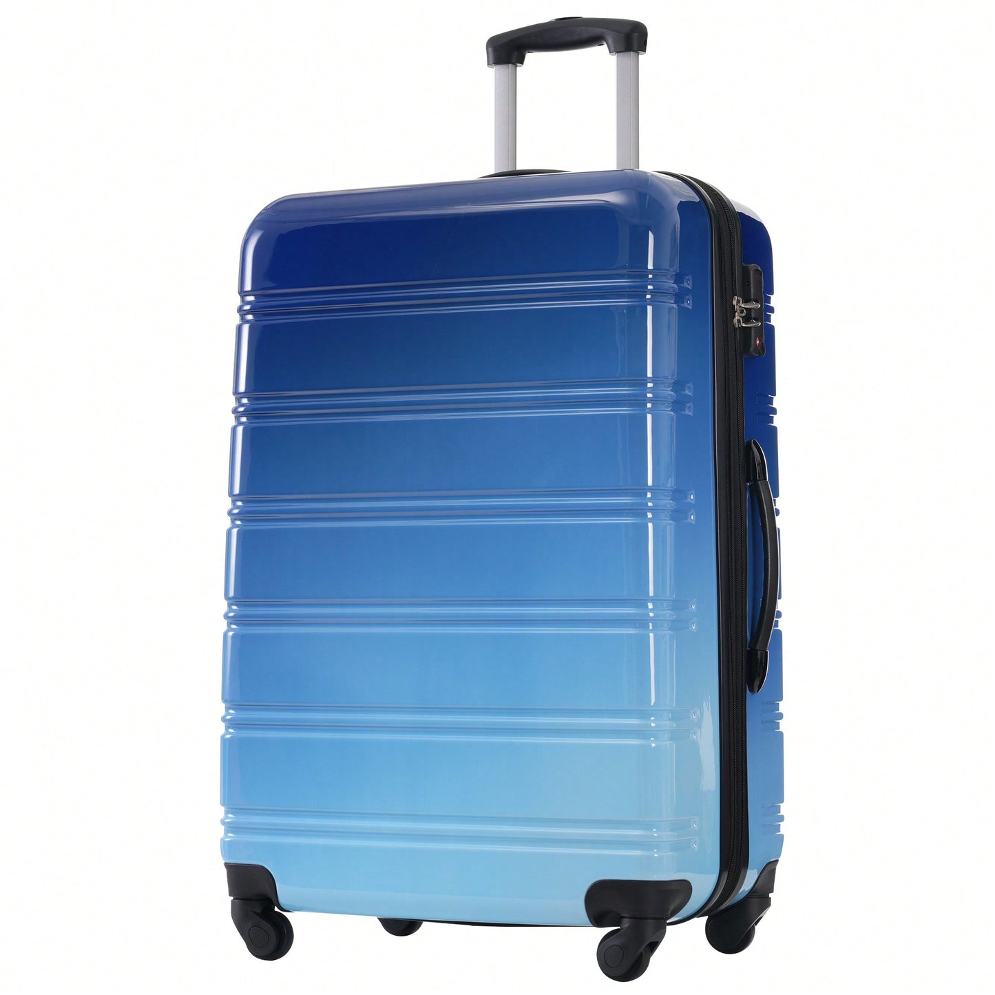 Gradient Color Lightweight Hardshell Luggage Set 3 Piece Spinner Suitcase with TSA Lock 20 24 28 Pink Yellow