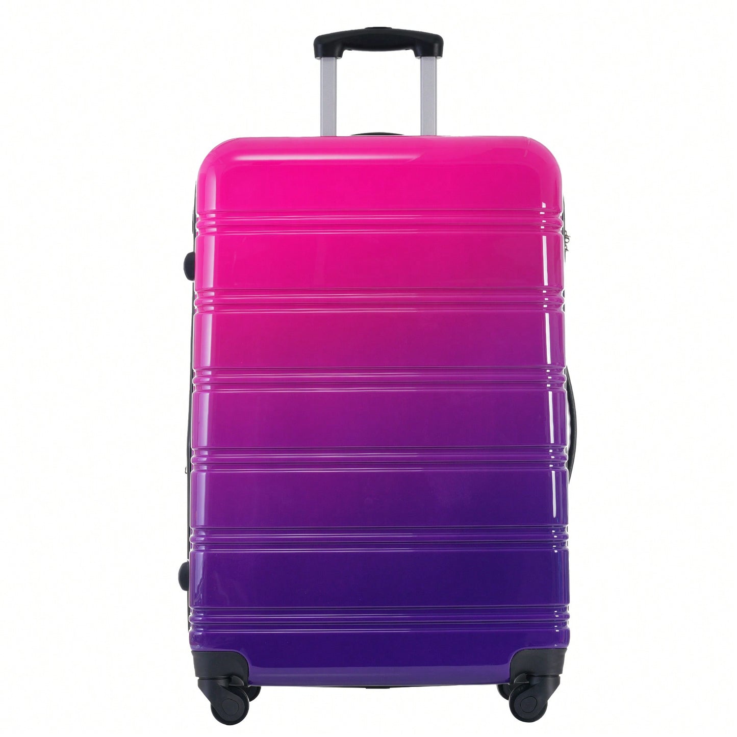Gradient Color Lightweight Hardshell Luggage Set 3 Piece Spinner Suitcase with TSA Lock 20 24 28 Pink Yellow