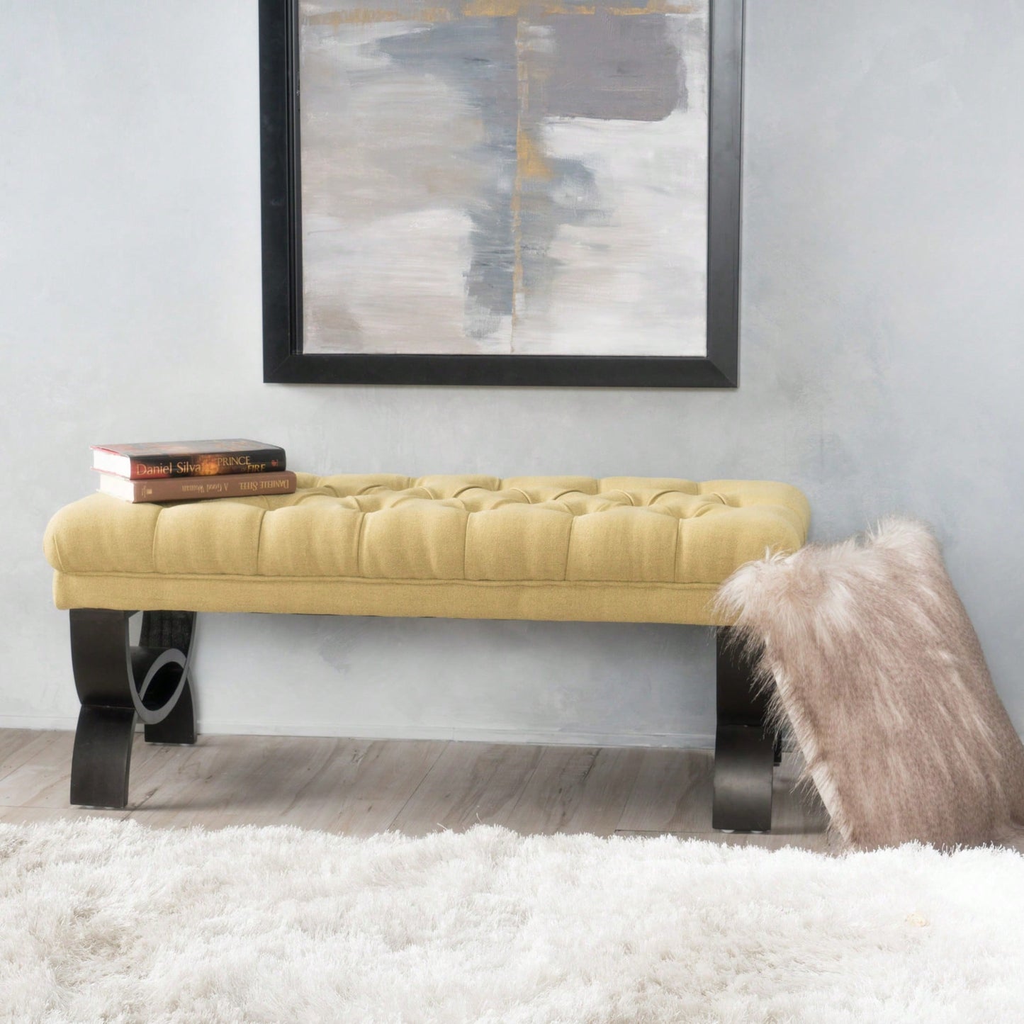 Luxurious Velvet Storage Ottoman For Living Room & Bedroom Decor