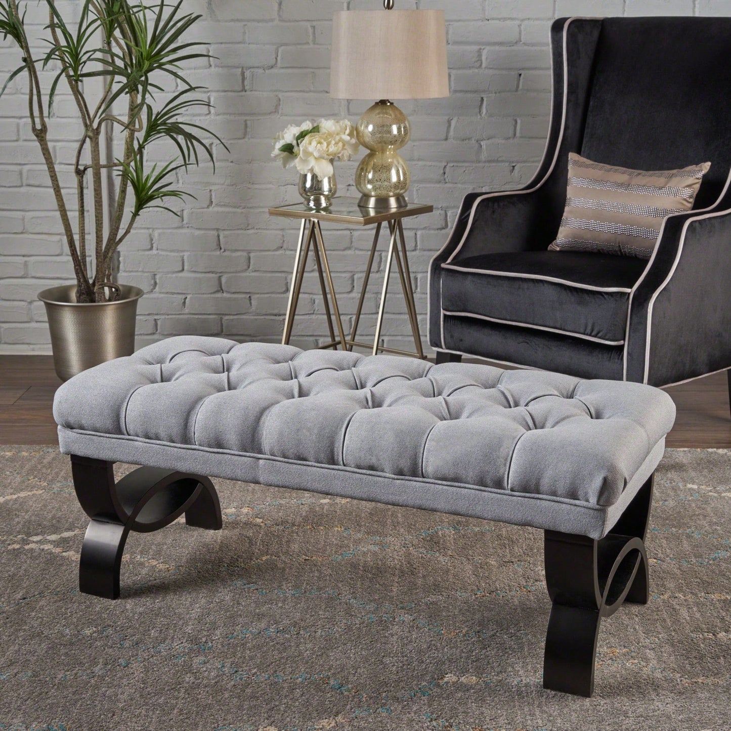 Luxurious Velvet Storage Ottoman For Living Room & Bedroom Decor