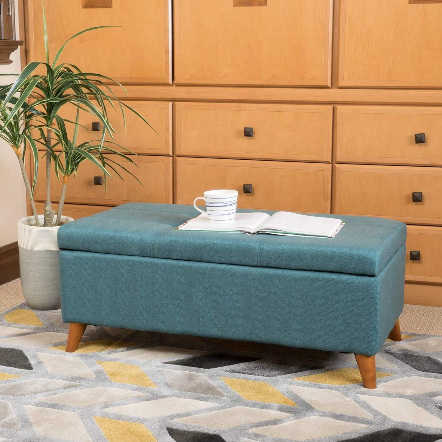 Multi-Functional Storage Ottoman With Stylish Design And Hidden Compartment For Living Room Organization