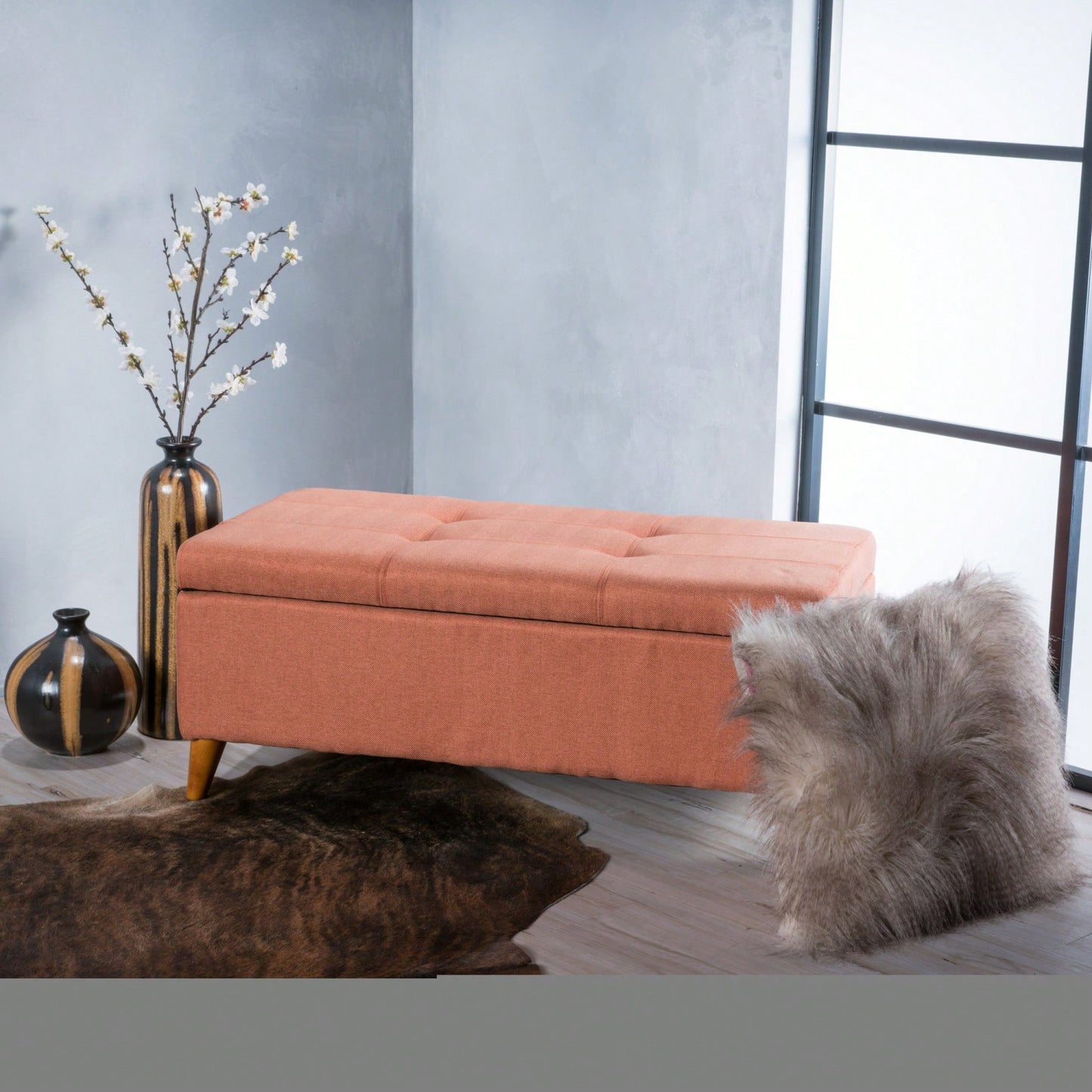 Multi-Functional Storage Ottoman With Stylish Design And Hidden Compartment For Living Room Organization