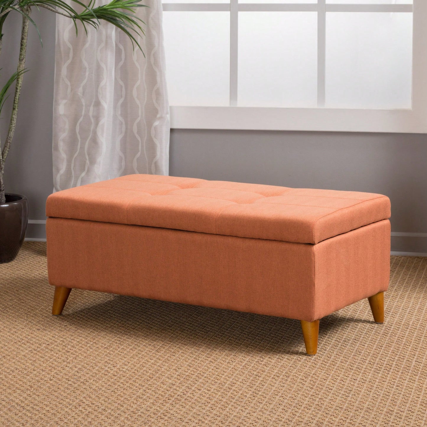 Multi-Functional Storage Ottoman With Stylish Design And Hidden Compartment For Living Room Organization