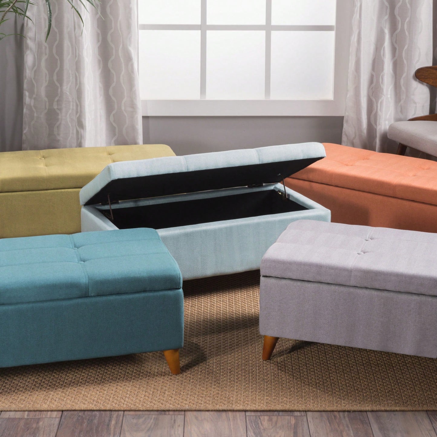 Multi-Functional Storage Ottoman With Stylish Design And Hidden Compartment For Living Room Organization
