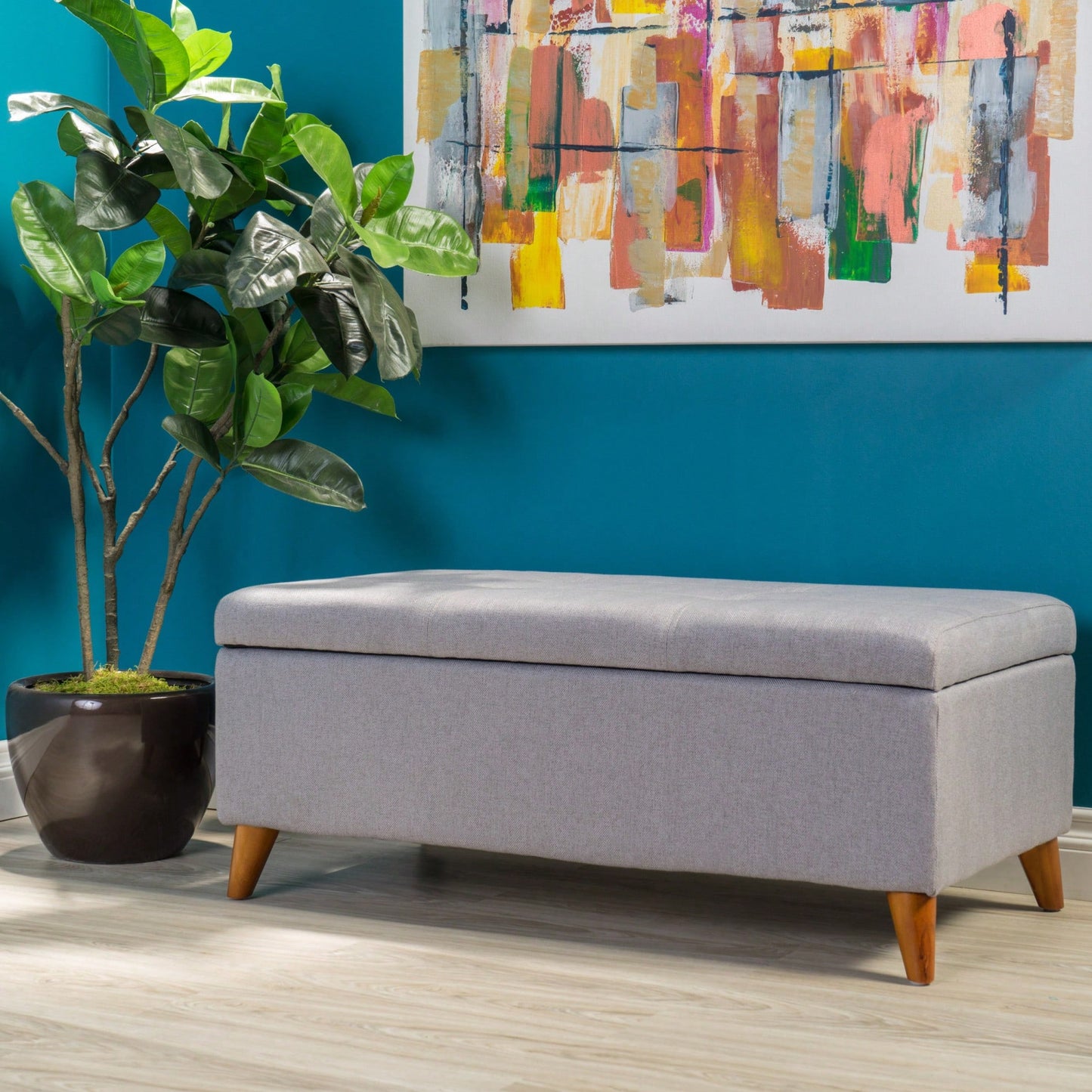 Multi-Functional Storage Ottoman With Stylish Design And Hidden Compartment For Living Room Organization