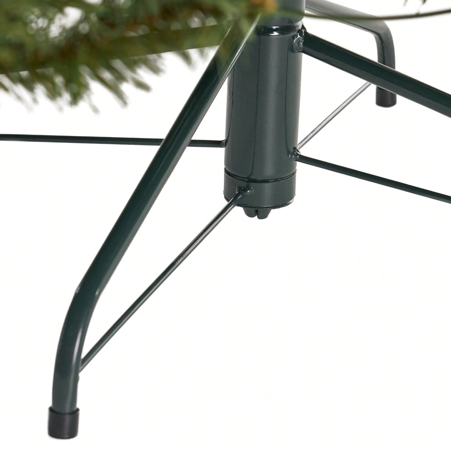 Stunning 7' Hinged Artificial Christmas Tree With 500 Lights - 48" Diameter, 1110 Tips For A Festive Touch