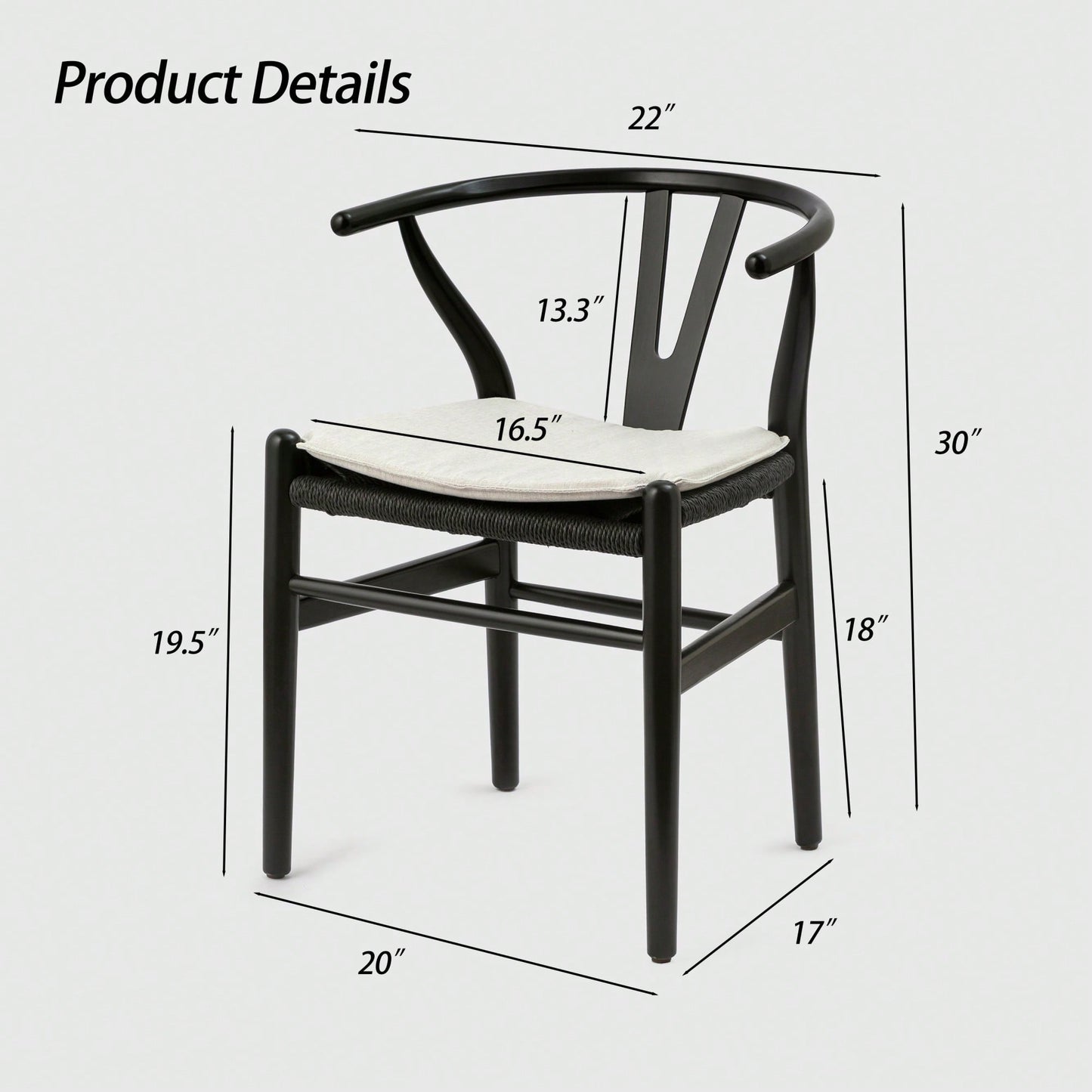 Solid Wood Weave Dining Chairs - Set Of 2 Armchairs For Stylish Dining Room Decor, Fully Assembled
