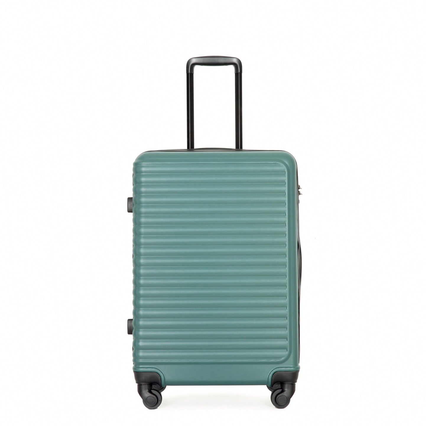 Lightweight 3-Piece ABS Luggage Set - Stylish Black Suitcases With Spinner Wheels, TSA Lock, And Hooks (20 / 24" / 28")"